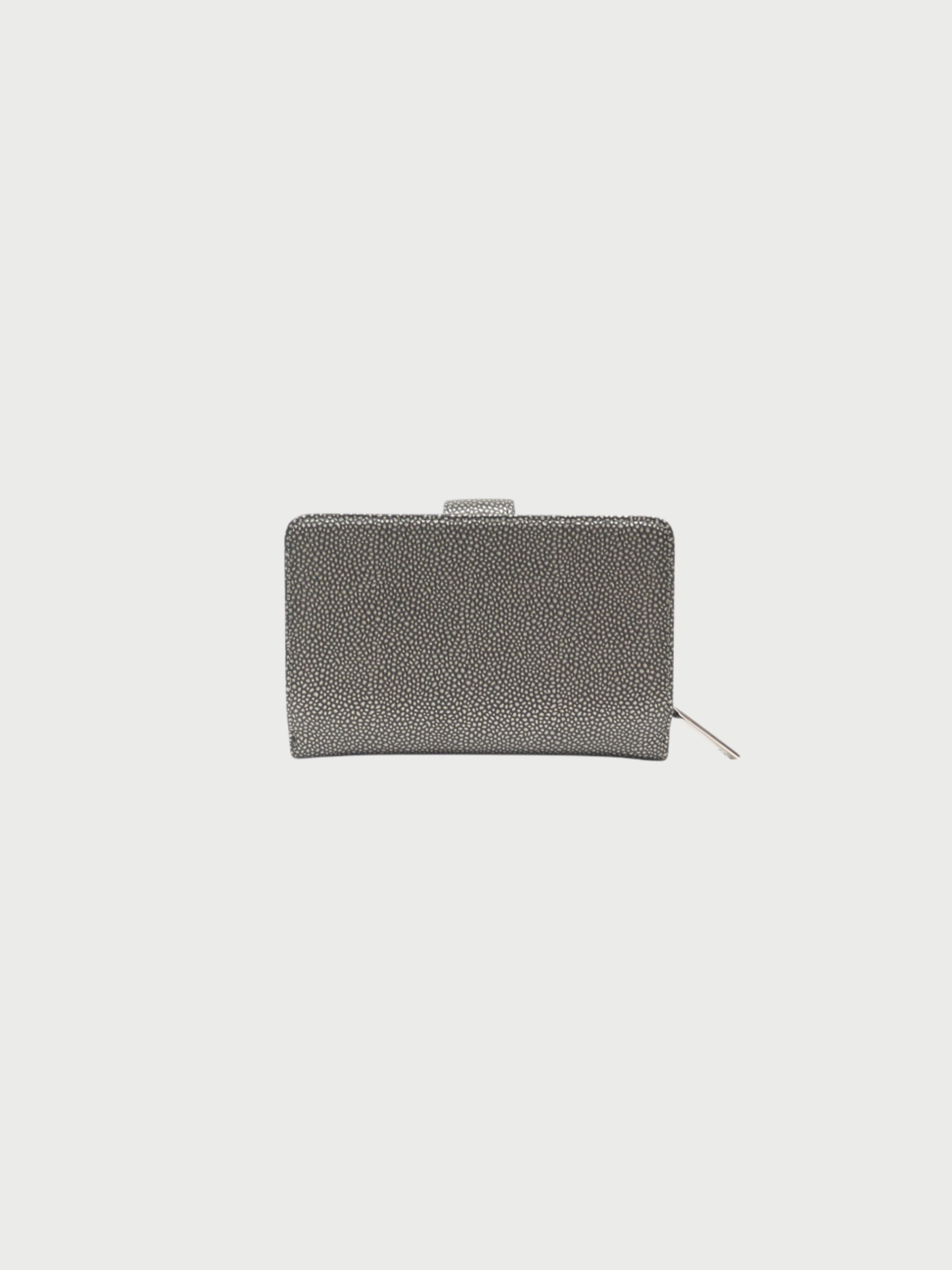 Chanel 2010s Silver Caviar Leather Wallet