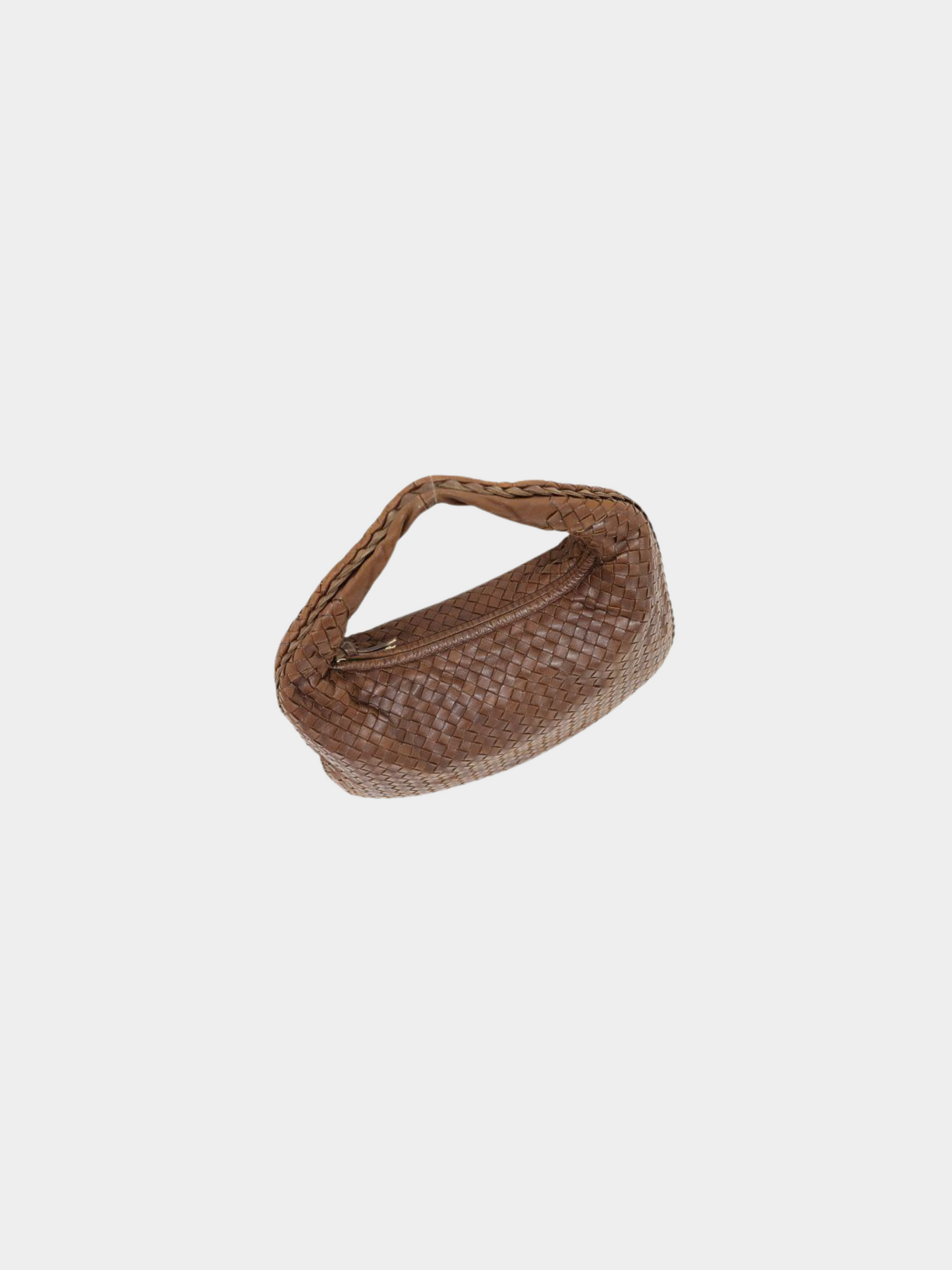 Bottega Veneta 2000s Brown Intrecciato One-Shoulder Bag