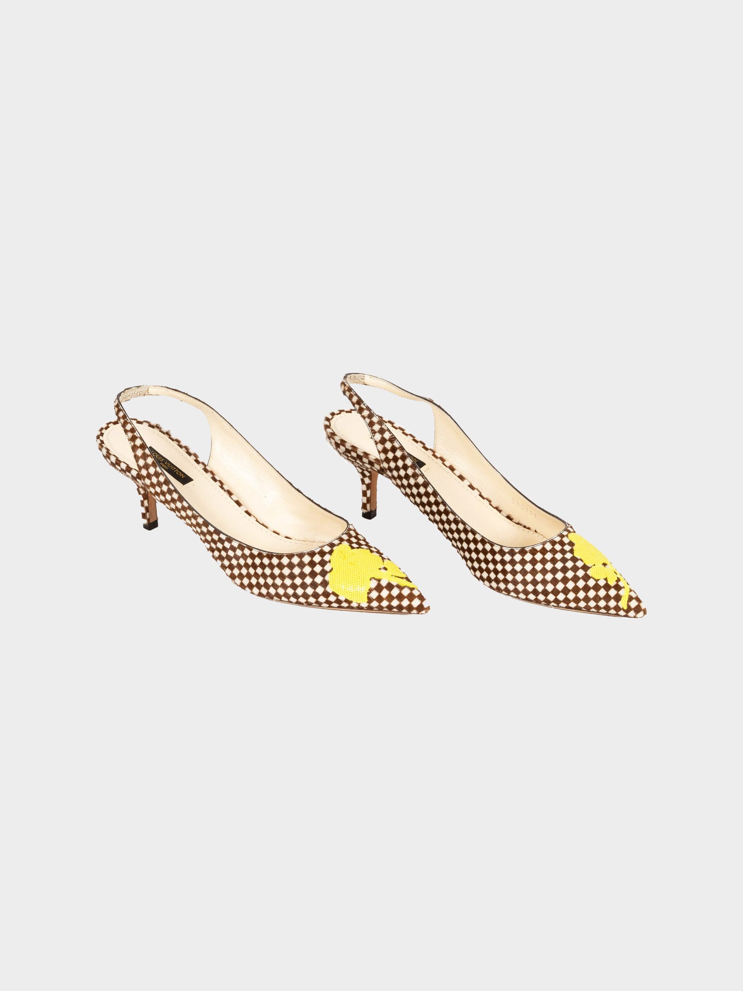 Louis Vuitton 2013 Check Pattern Pony Hair Pumps