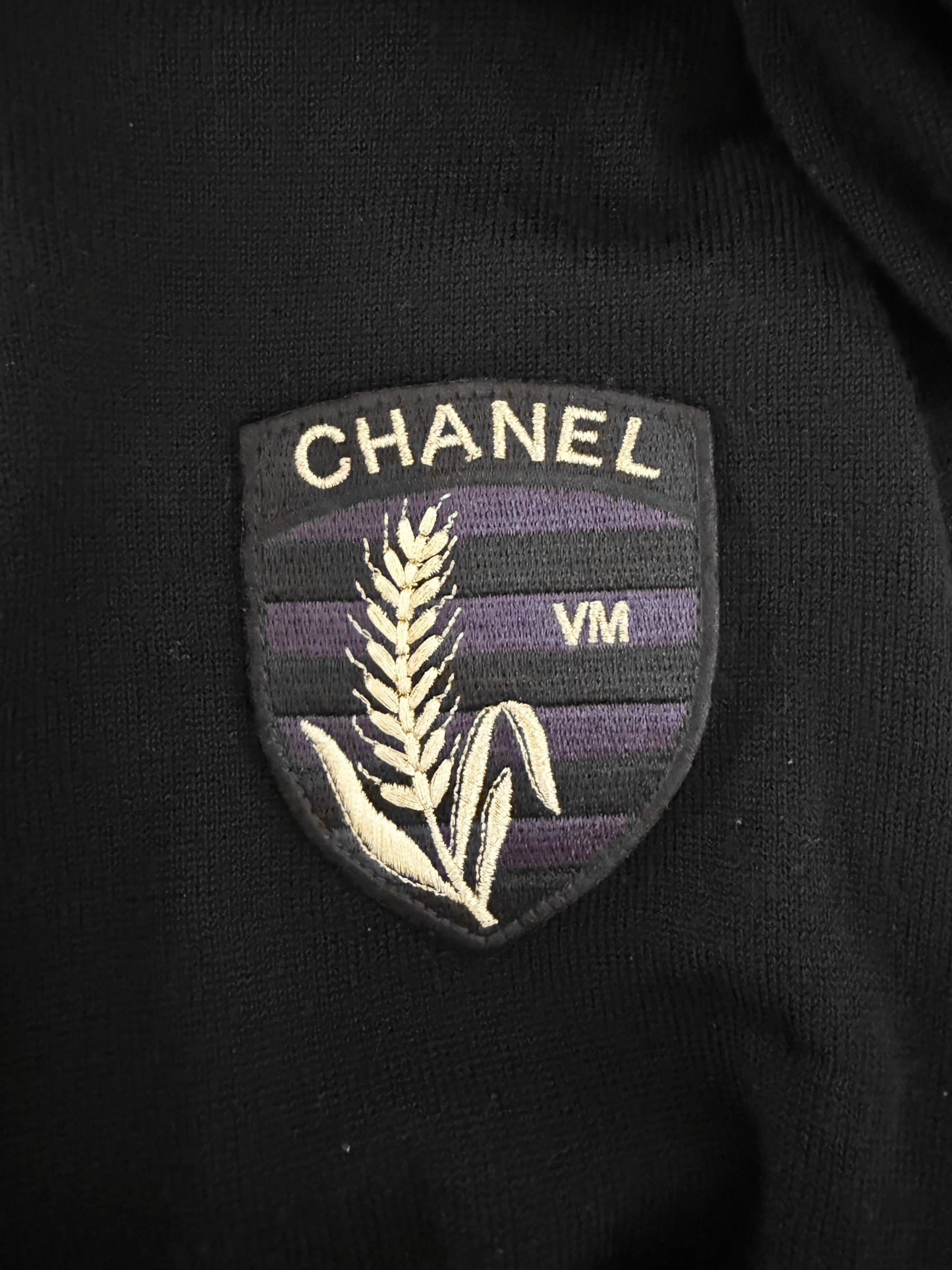 Chanel 2013 Black Wool Uniform Short-sleeved Hooded Sweater