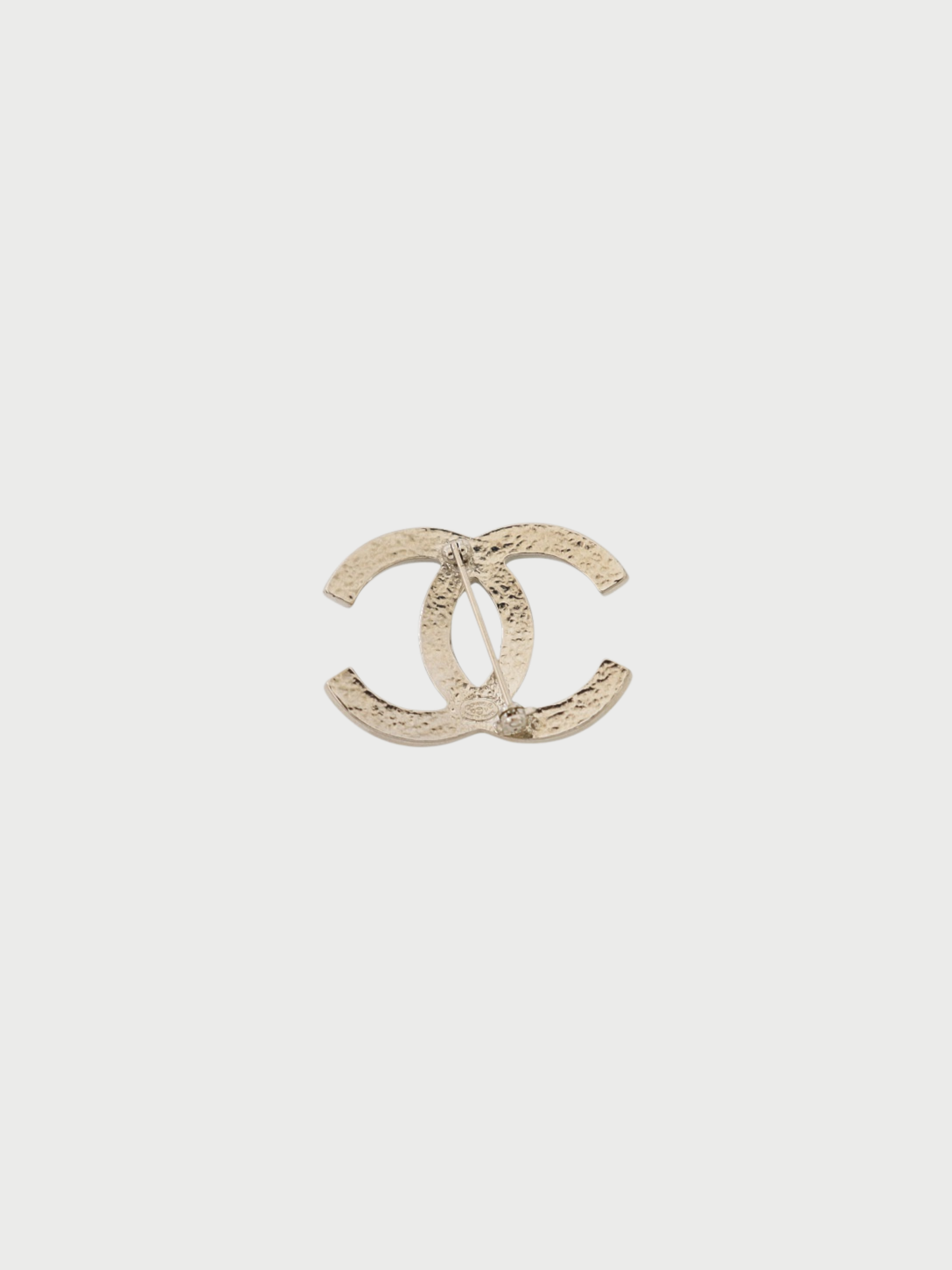 Chanel 2000s Silver Pearl COCO Brooch