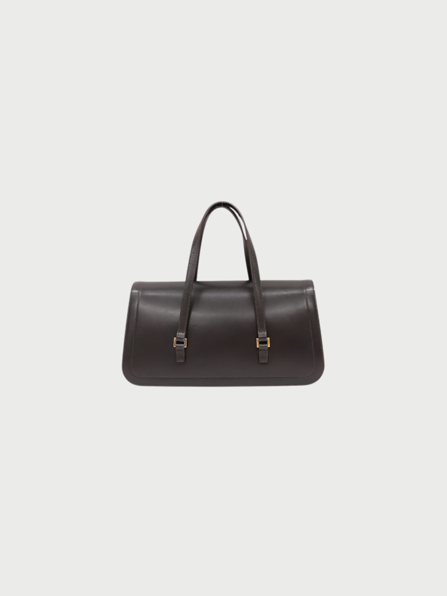 Celine 2000s Black Leather Triomphe Handbag