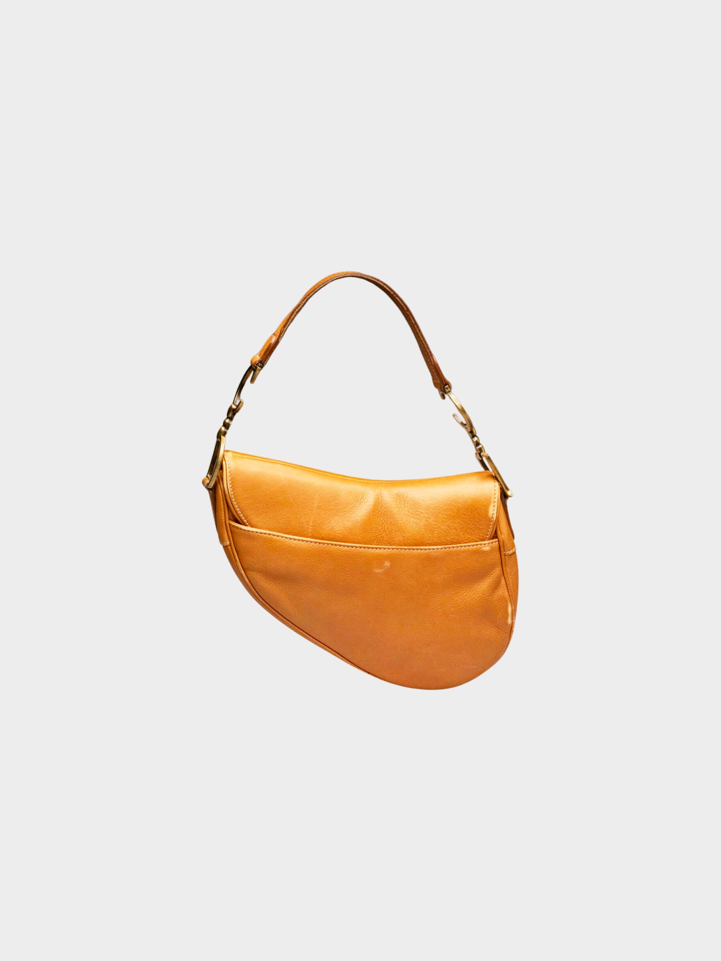 Christian Dior 2002 Brown Leather Saddle Bag