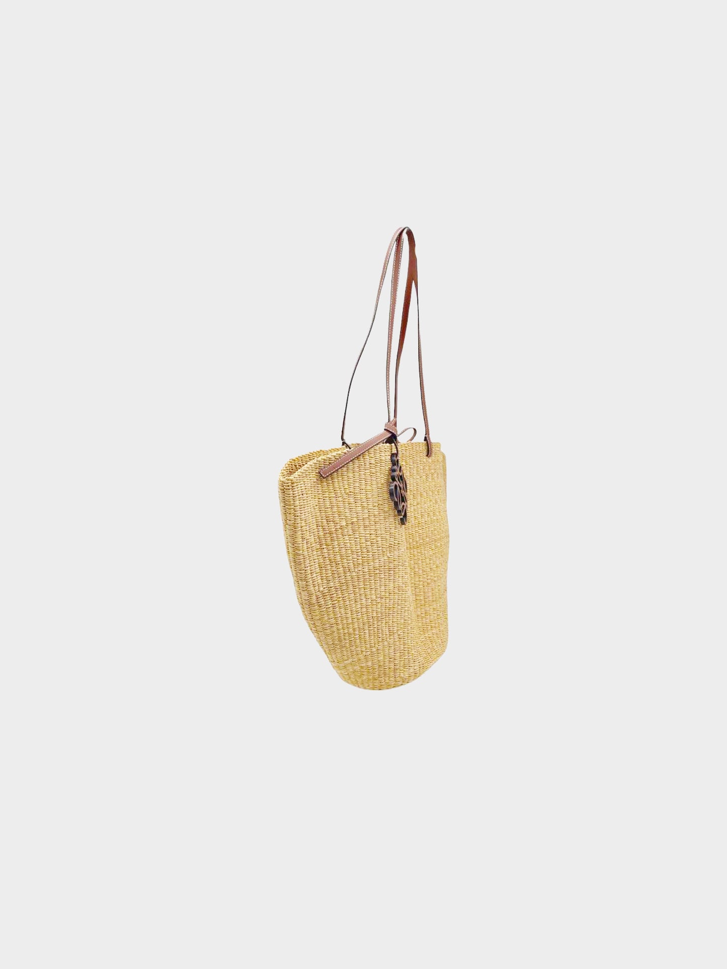 Loewe 2020 Paula's Ibiza Raffia Shell Basket Tote Bag
