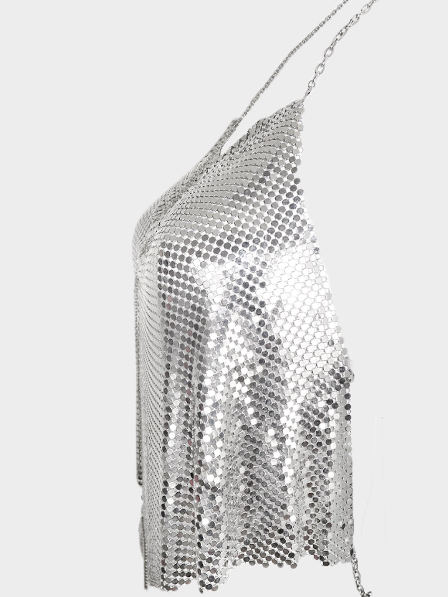 Paco Rabanne SS 1999 Chain Mail Backless Top and Mini Bag Set