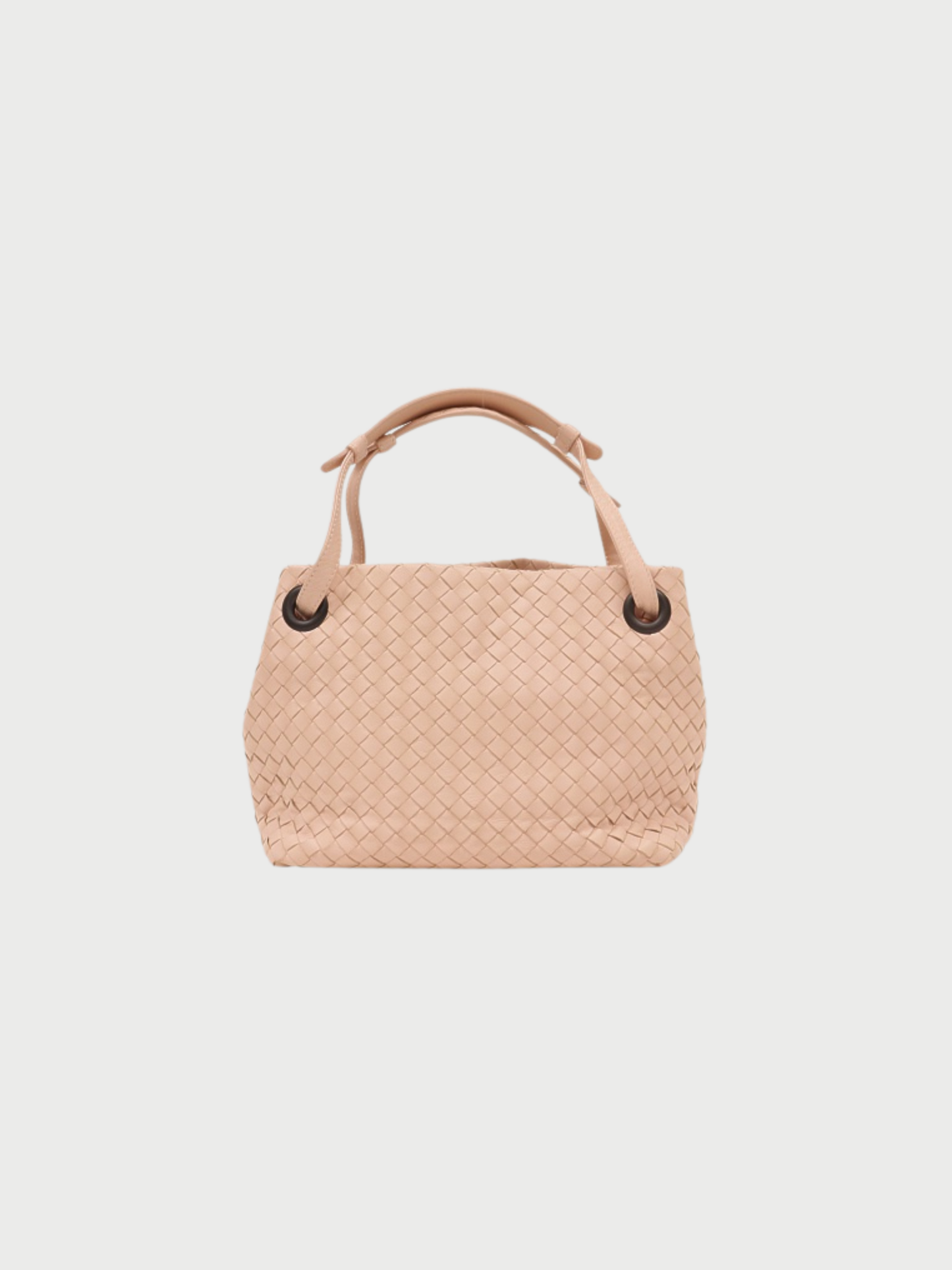 Bottega Veneta 2010s Pink Leather Intrecciato Garda Handbag