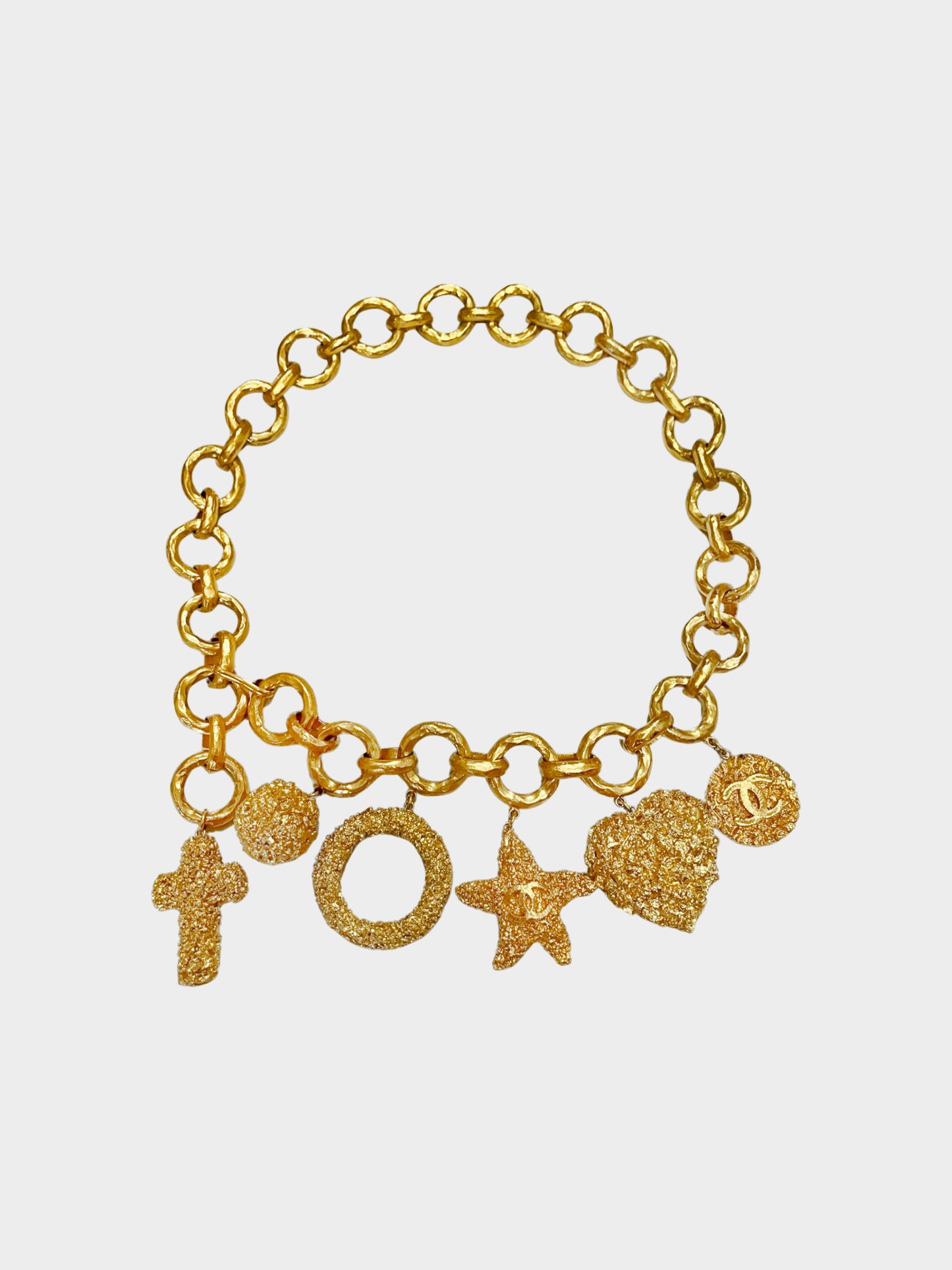 Chanel Cruise 1993 Gold Chunky Chain Link Charm Belt