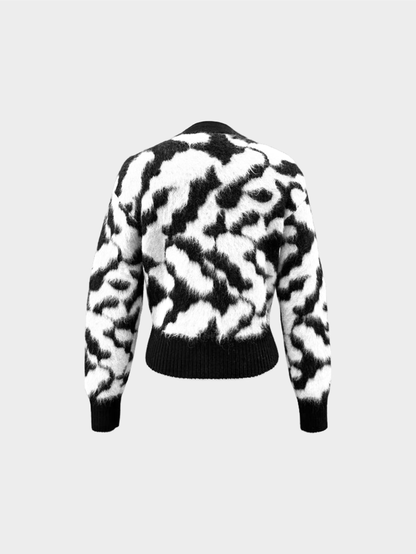 Chanel 2020 Black and White Alpaca Runway Sweater