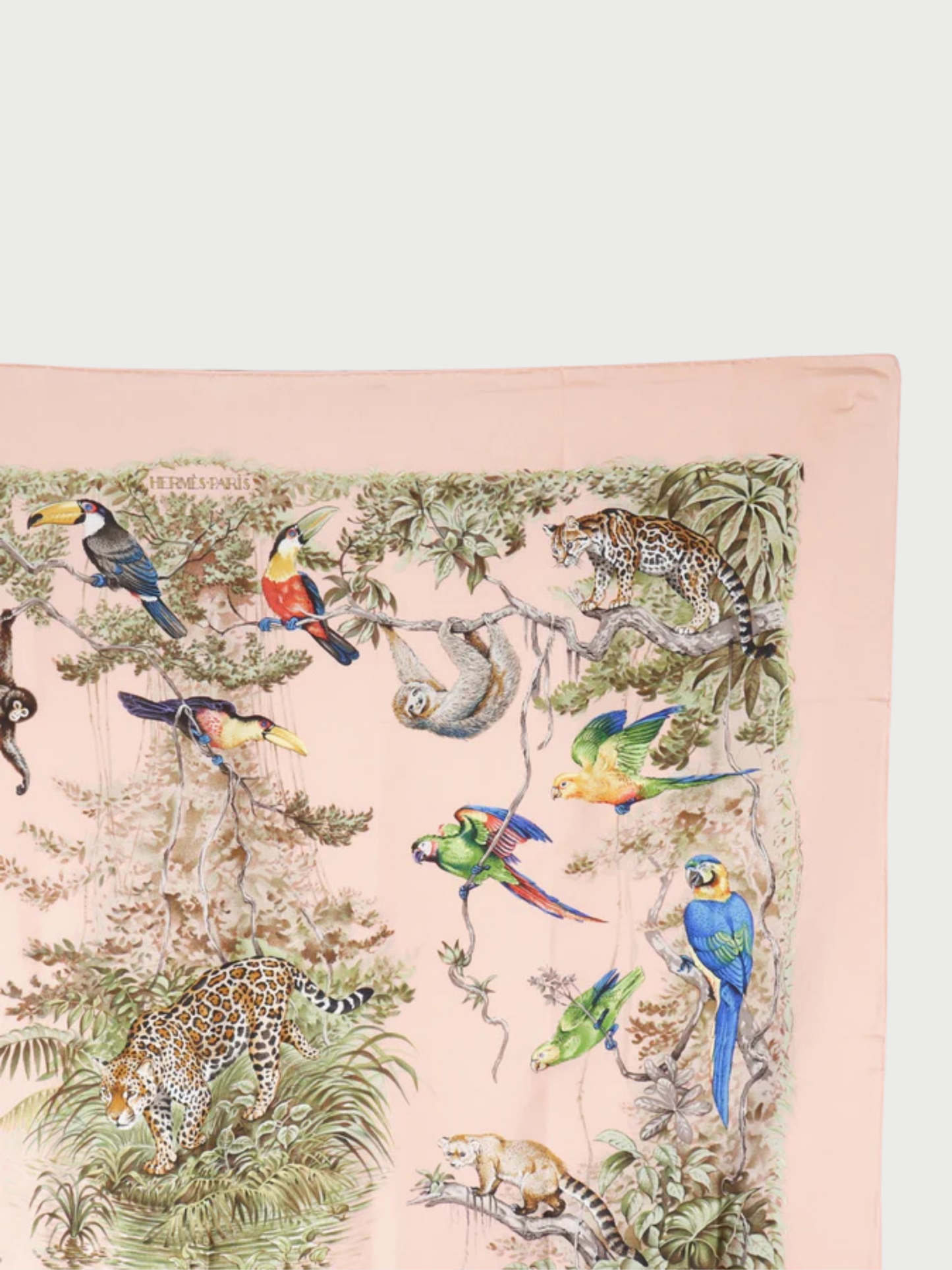 Hermès 2000s Raspberry Pink Silk Carré 90 Equateur Scarf