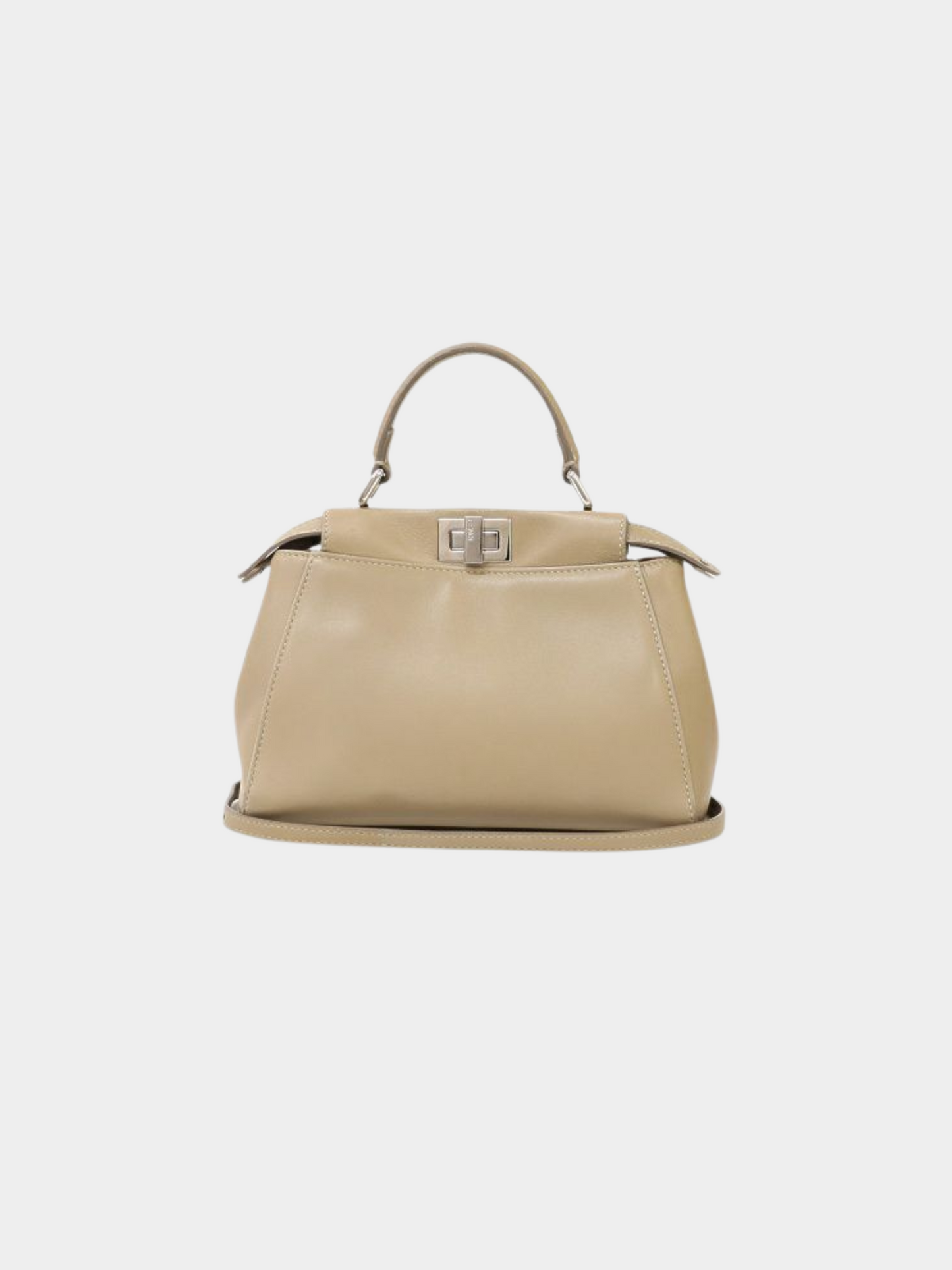 Fendi 2000s Graige Leather Mini Peekaboo Bag