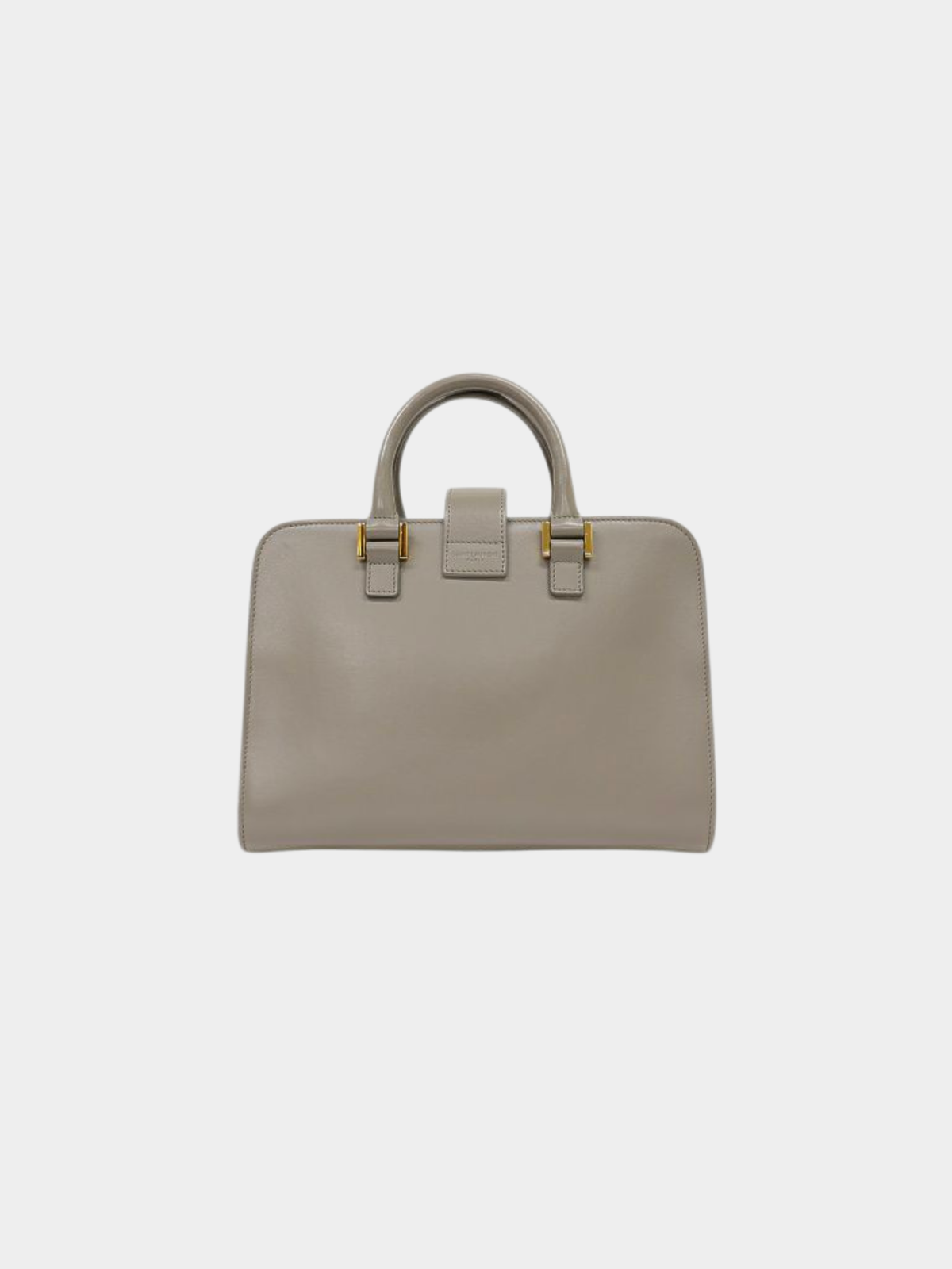 Yves Saint Laurent 2010s Gray Leather Baby Cabas Bag