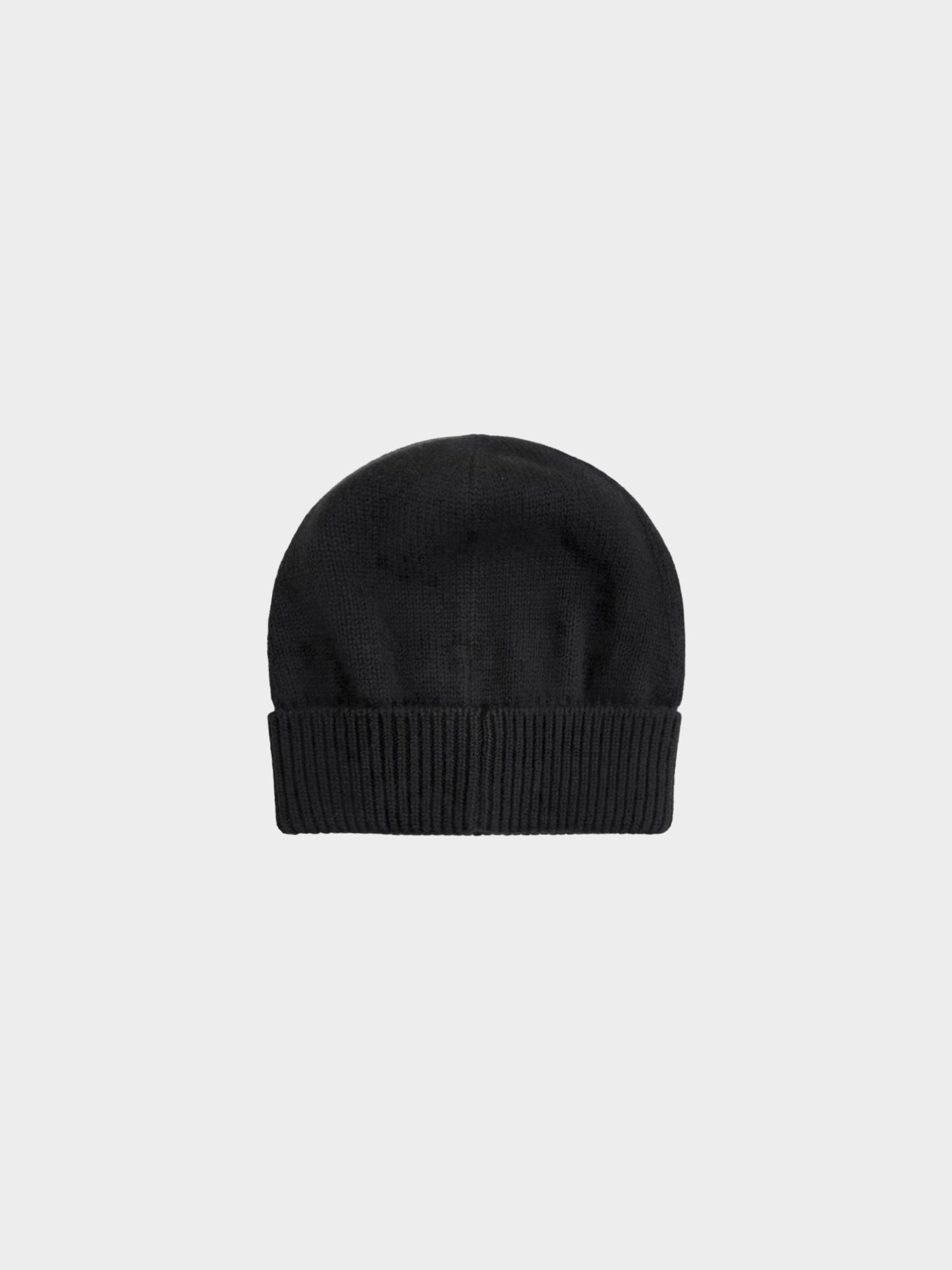 Dolce and Gabbana 2010s Wool Knit Beanie with Silk Embroidered Logo