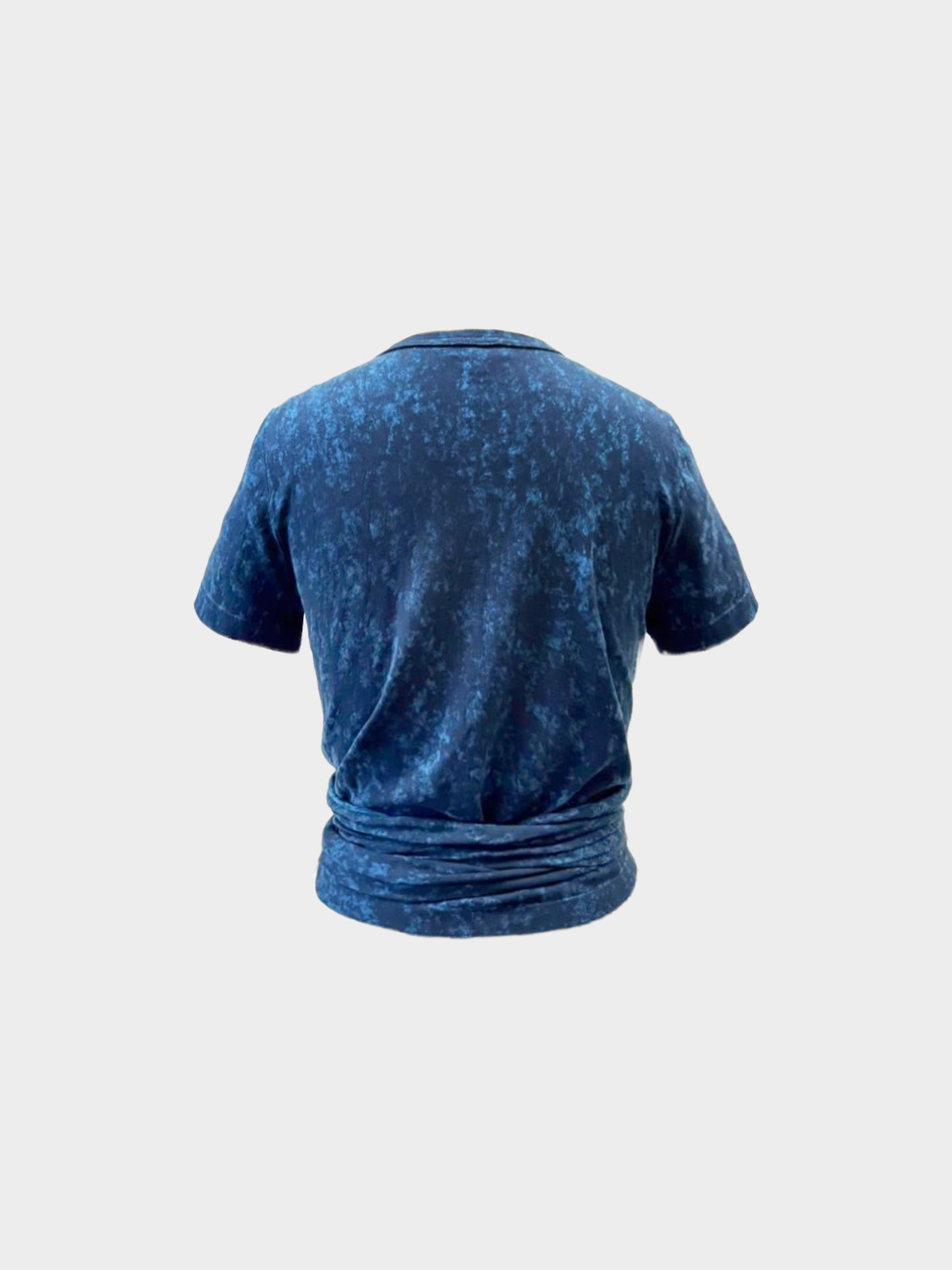 Chanel 2021 Blue Rope Logo Cotton Wrap T-shirt