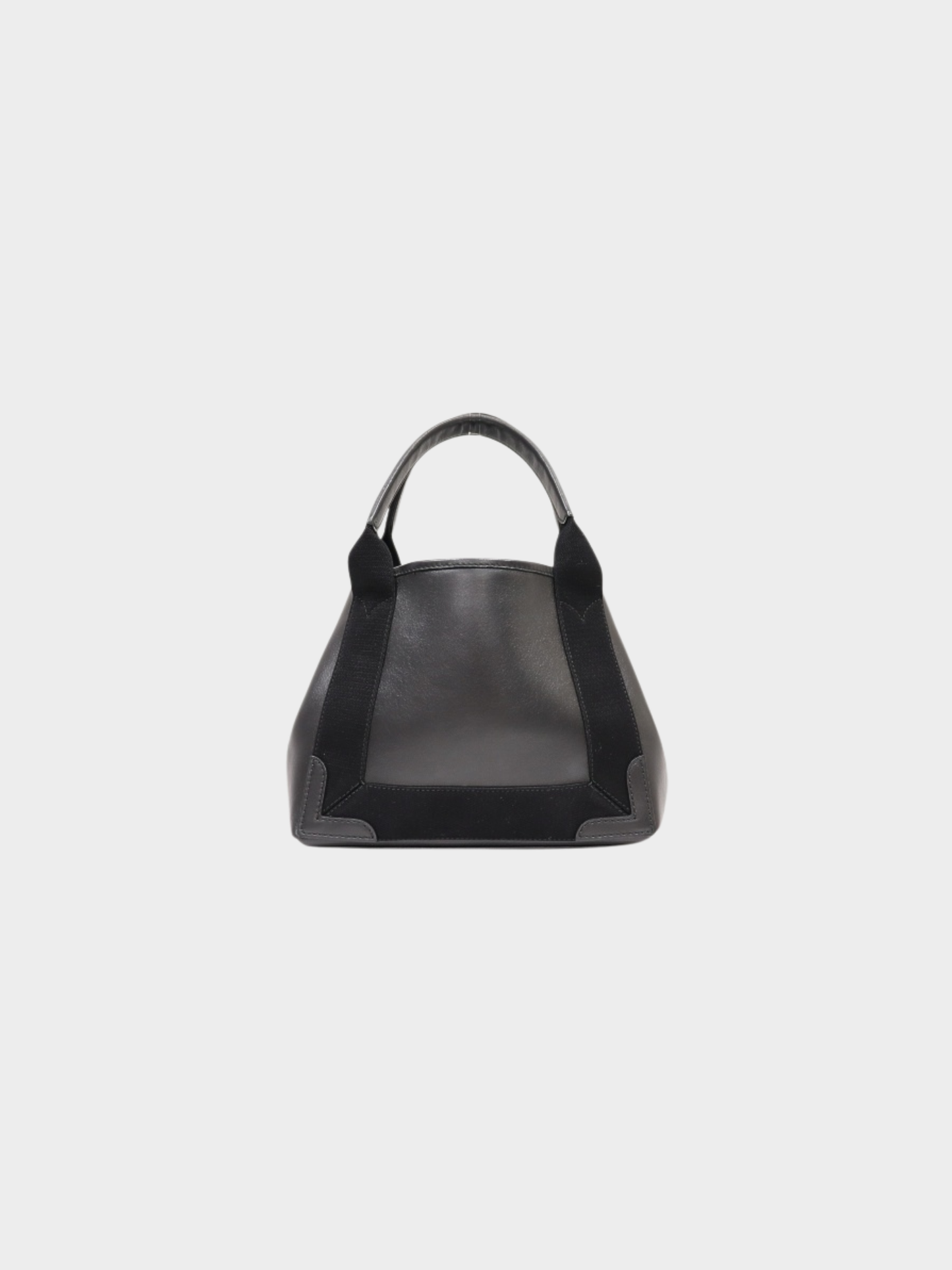 Balenciaga 2020s Black Leather Navy Cabas XS Bag