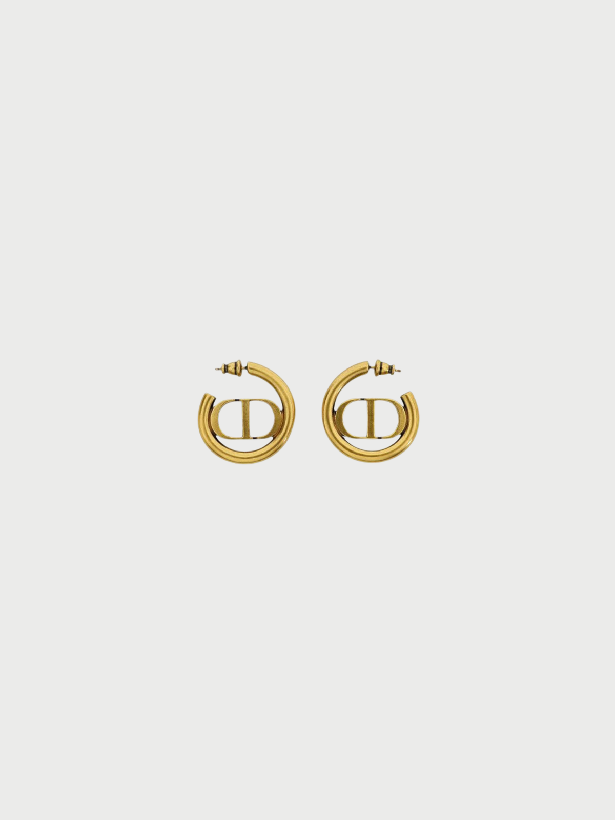 Christian Dior 2000s Gold 30 Montaigne Earrings
