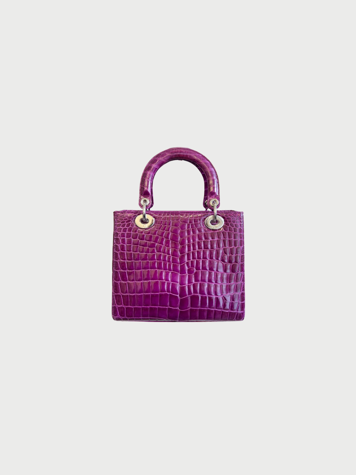 Christian Dior 2000s Magenta Crocodile Medium Lady Dior Bag