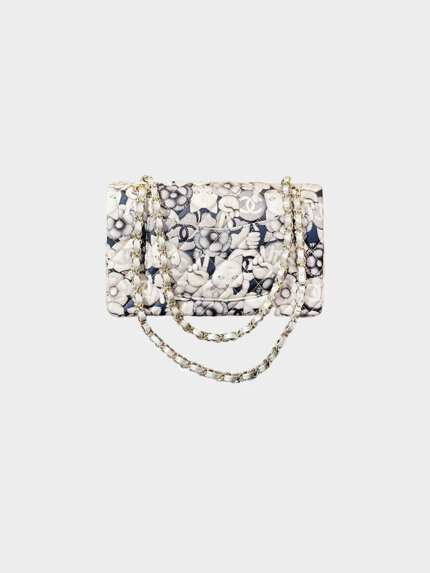 Chanel 2016 Cat Emoticon Classic Nylon Double Flap Bag