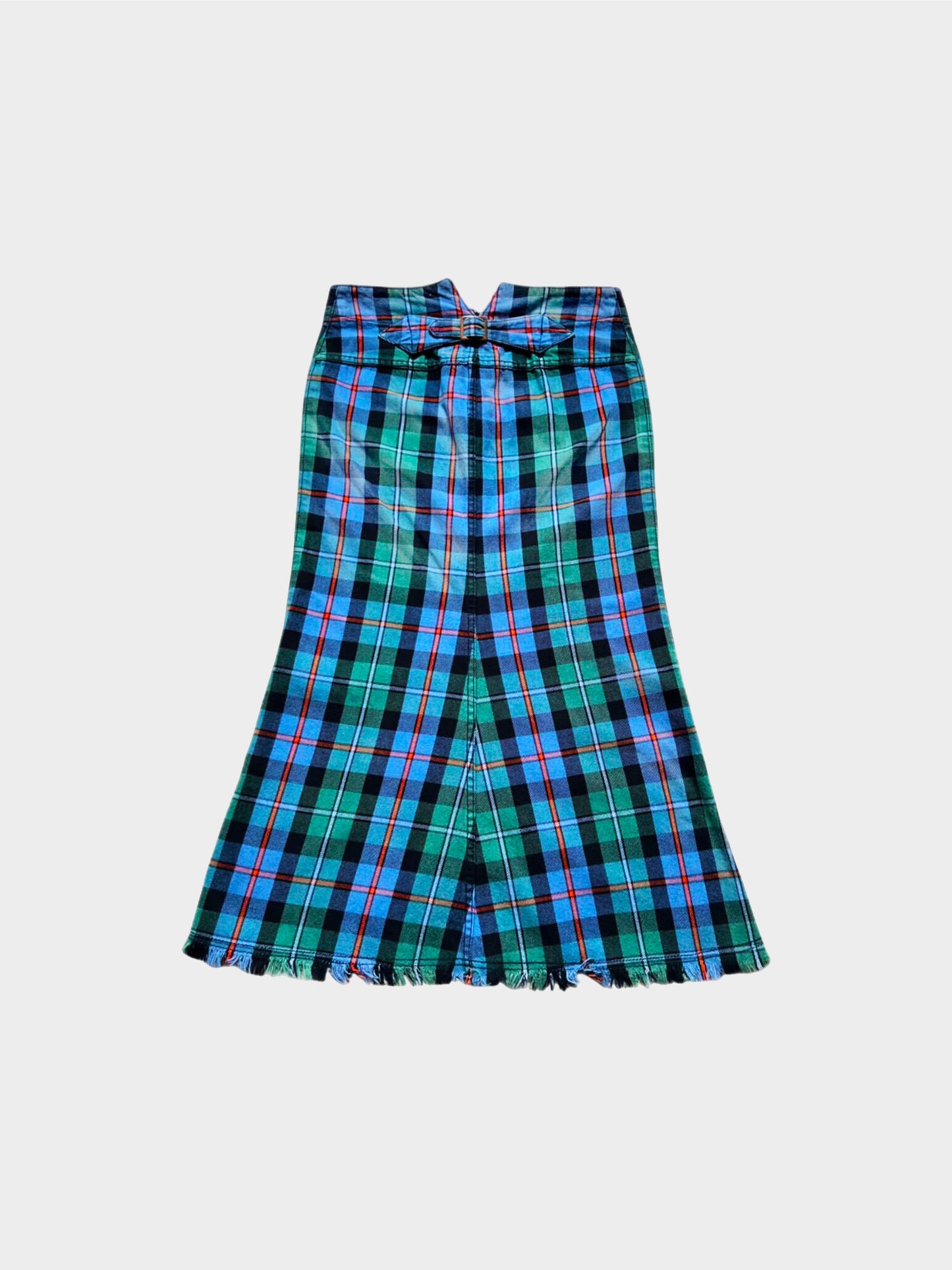 Junya Watanabe CDG AW 2004 Rare Archival Plaid Flare Long Skirt