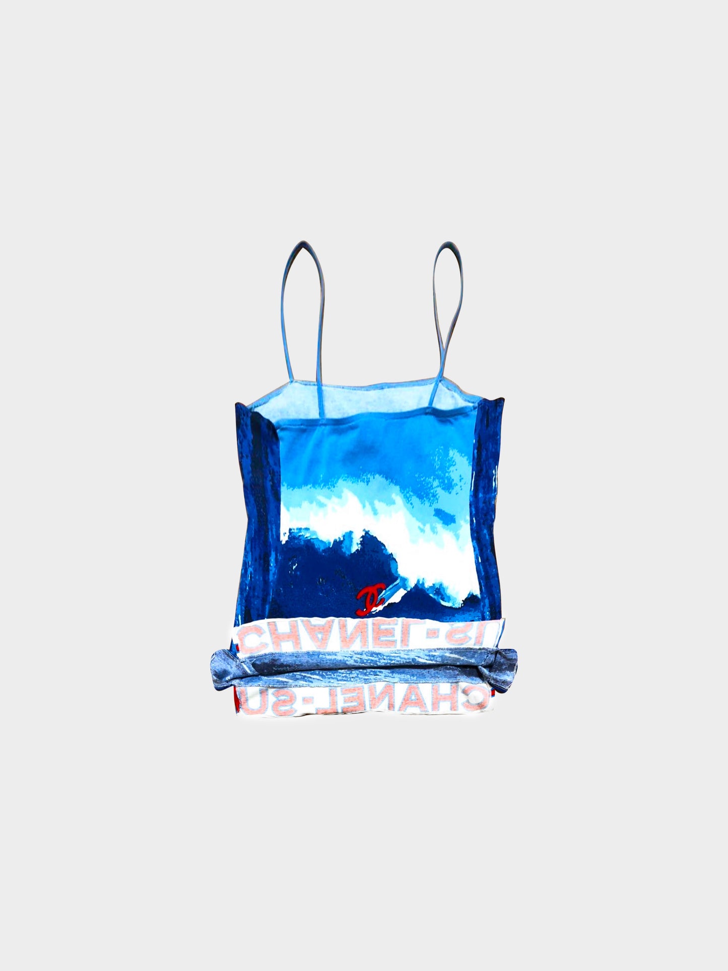 Chanel SS 2002 Rare Blue Surf Cami Top