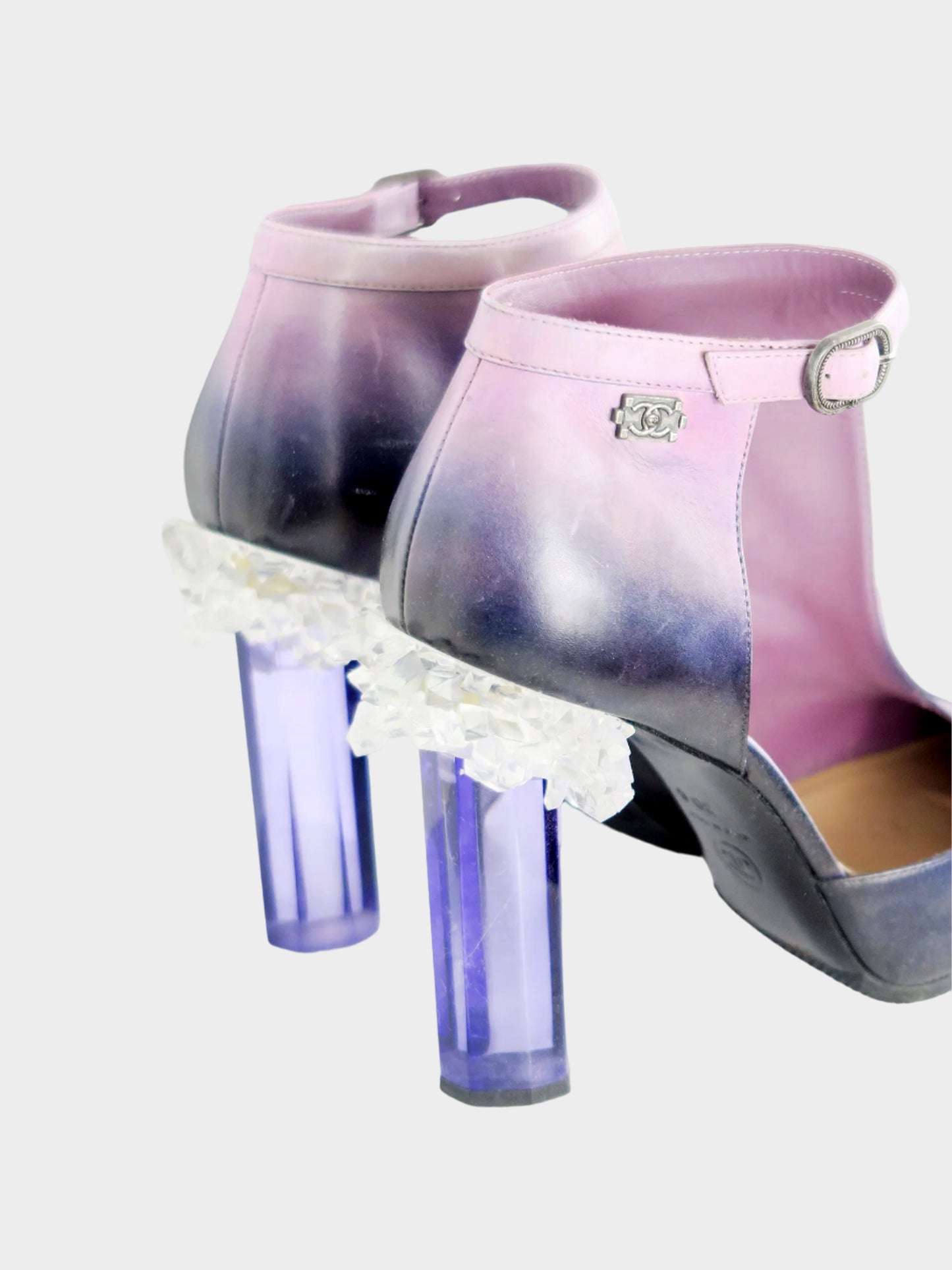 Chanel Fall 2012 Purple Ombre Gradient Lambskin Lucite Pump