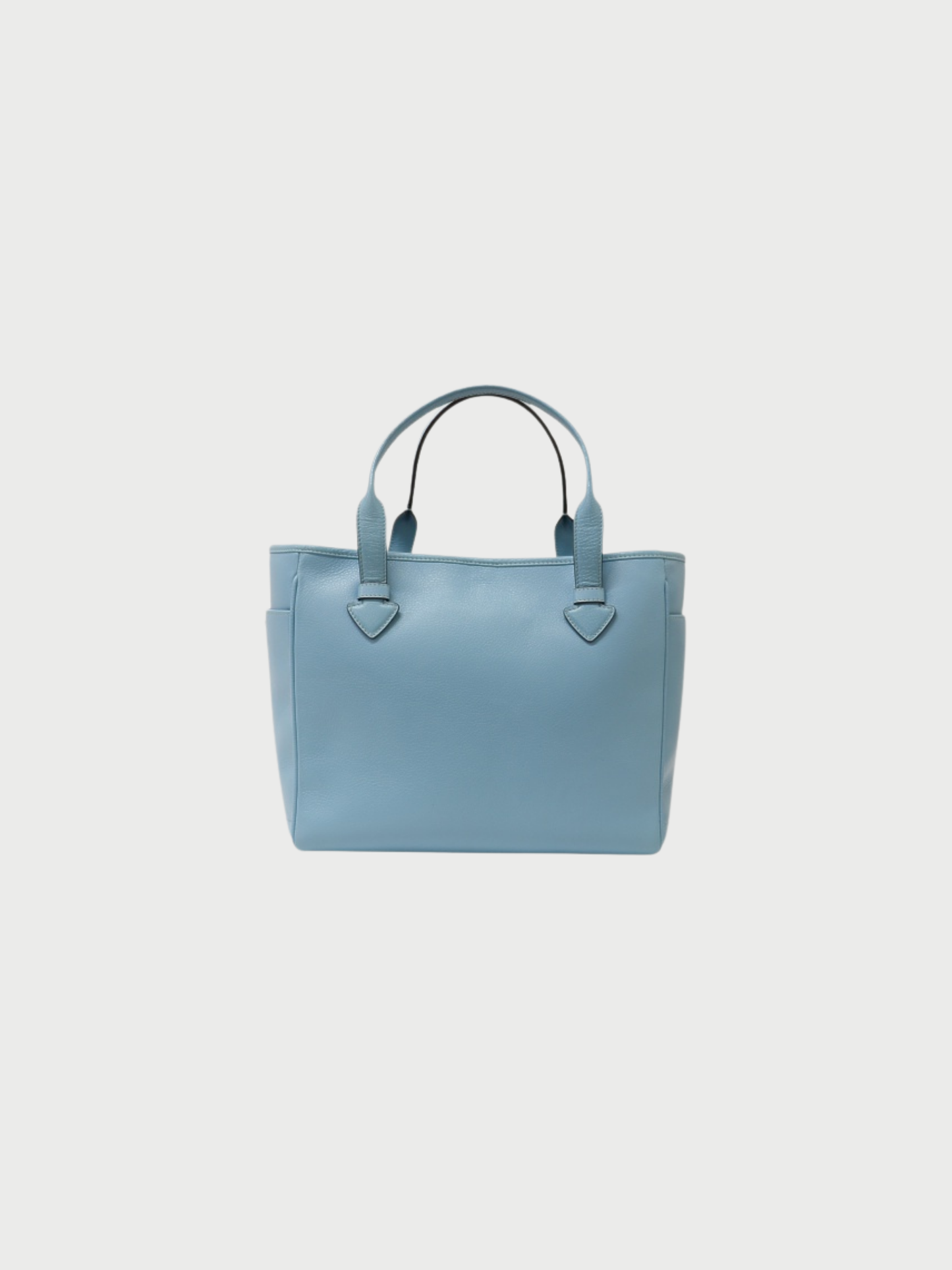 Loewe 2010s Light Blue Leather Heritage Tote Bag