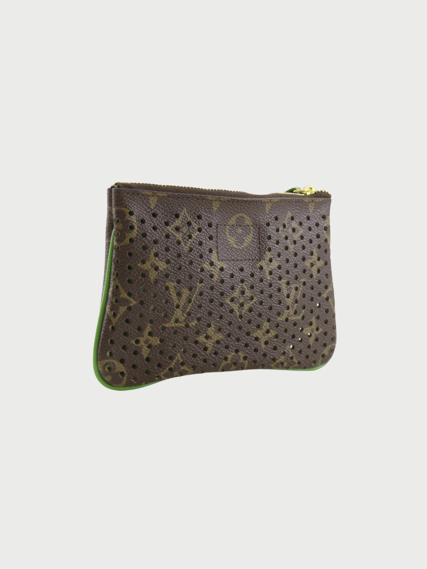Louis Vuitton 2006 Brown Monogram Perfo Canvas Pochette Plat