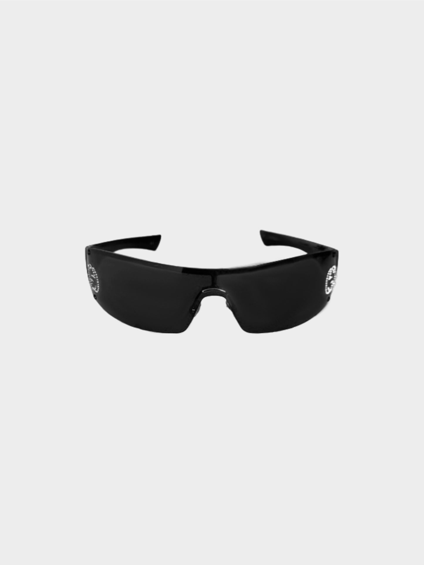Gucci 2000s Black GG Rhinestone Sunglasses