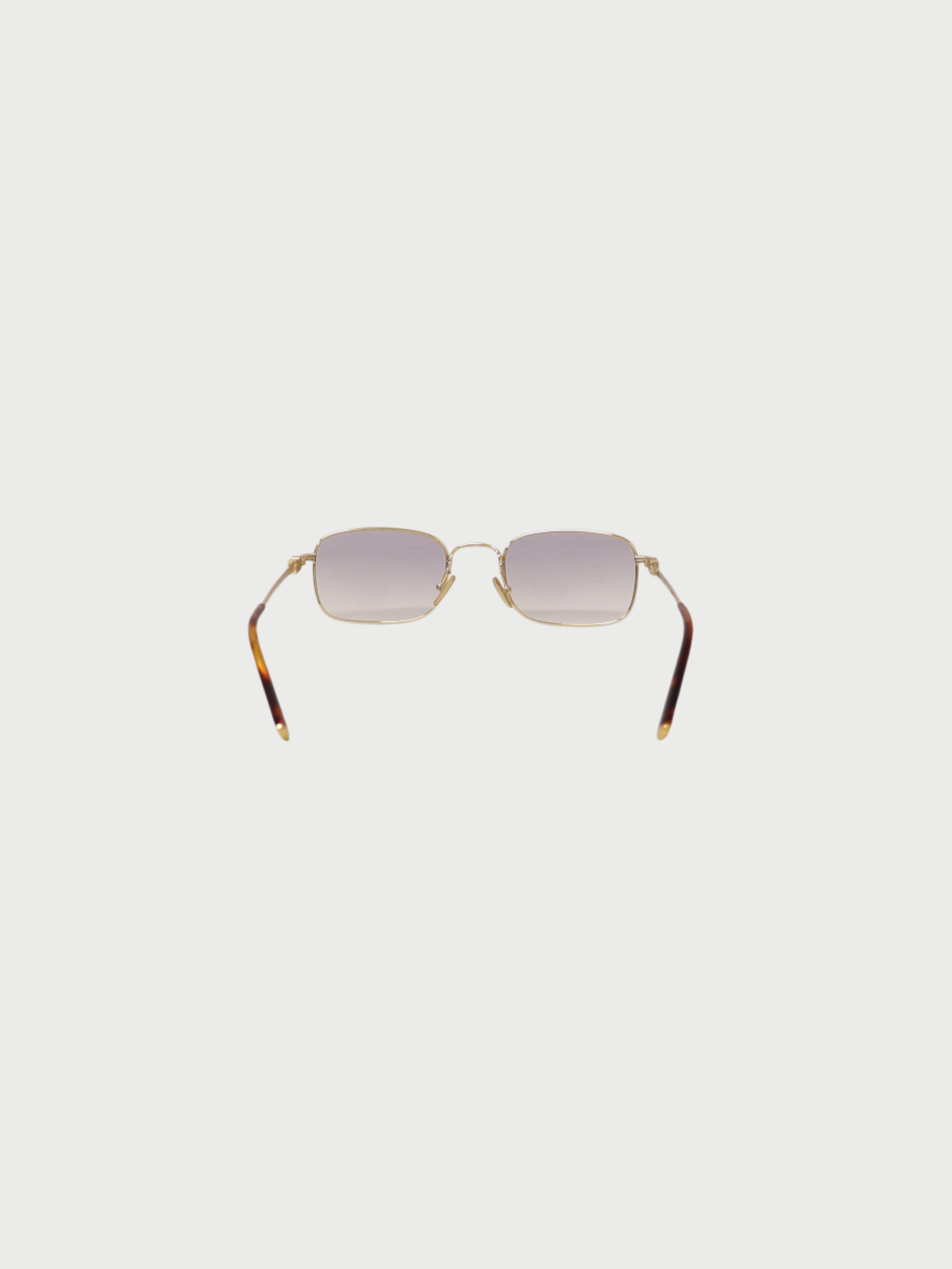 Miu Miu 2000s Gold Brown Square Gradient Sunglasses