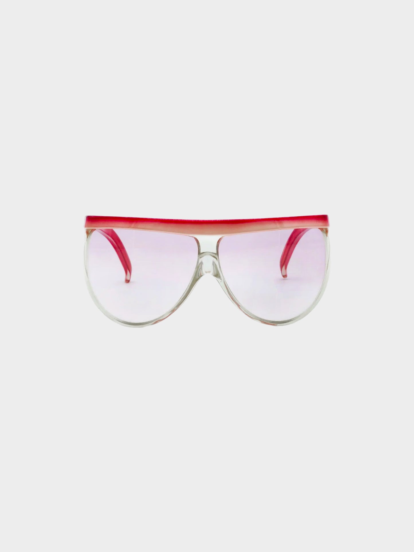 Courrèges 1970s Pink Gradient Oversized Sunglasses