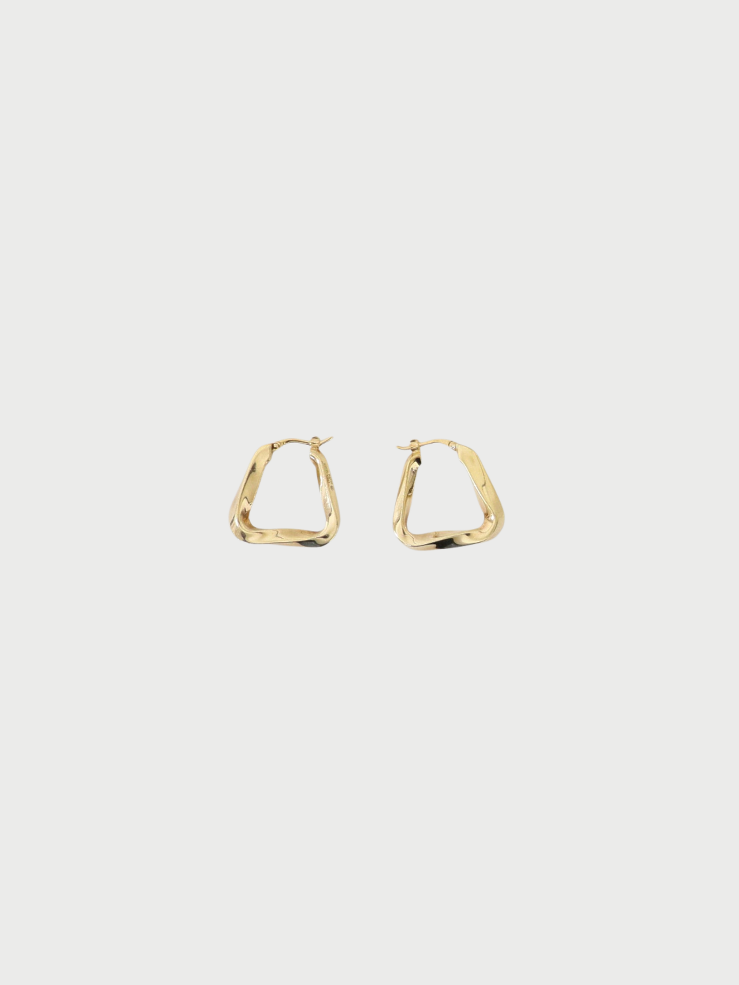 Bottega Veneta 2020s Gold Sterling Silver Essential Twist Triangle Earrings