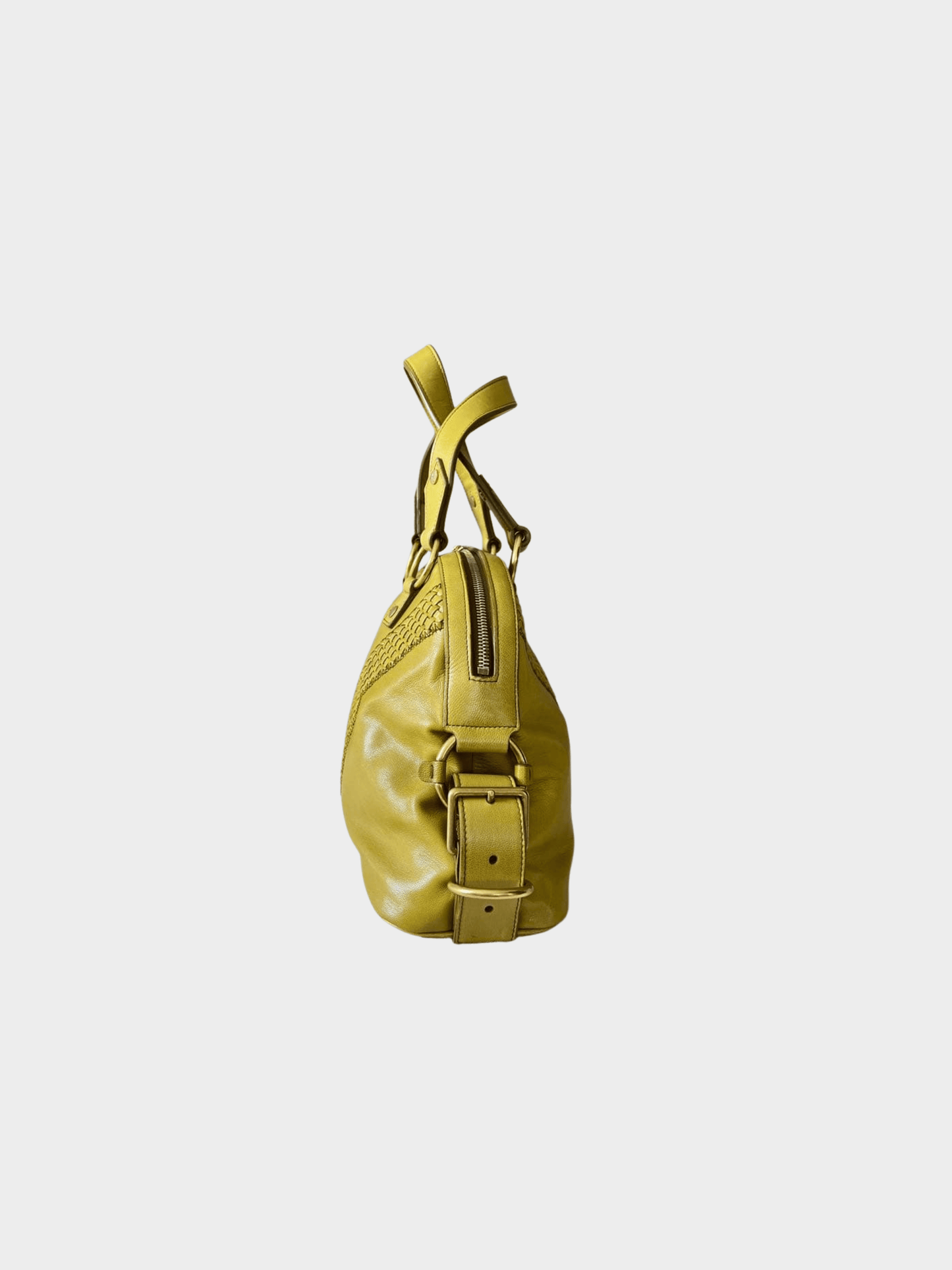 Yves Saint Laurent 2000s Chartreuse Muse Leather Bag