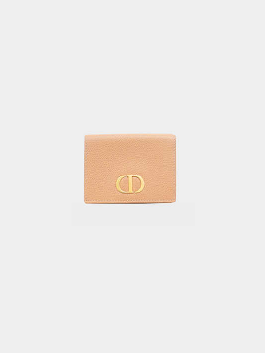 Christian Dior 2020s Beige Leather 30 Montaigne Wallet