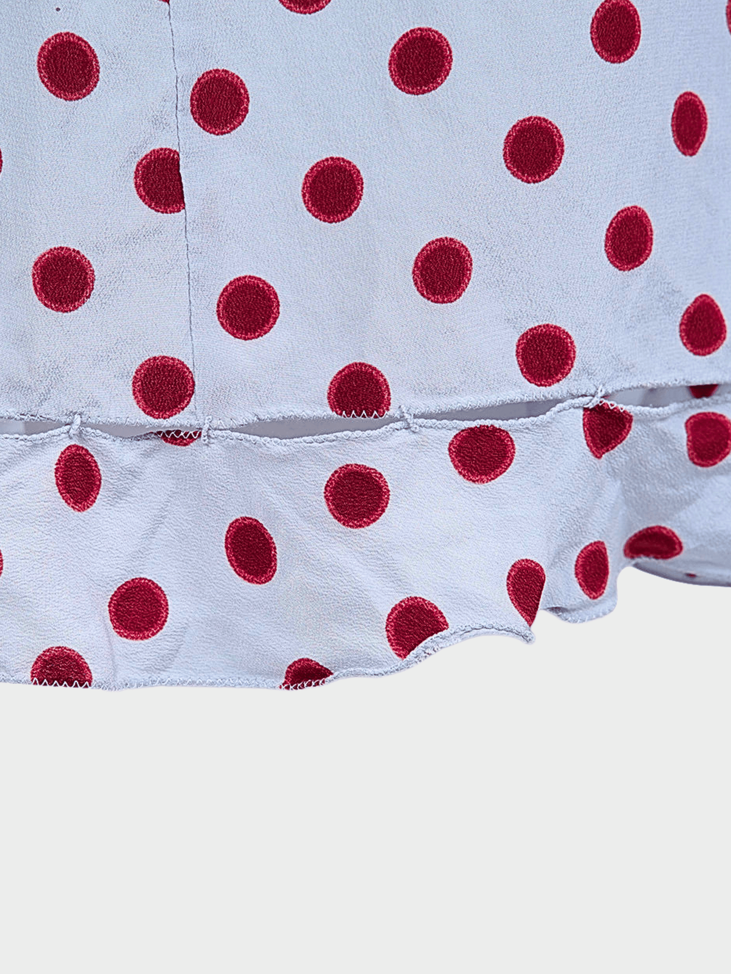 Prada SS 2000 Light Blue Polka Dot Midi Skirt