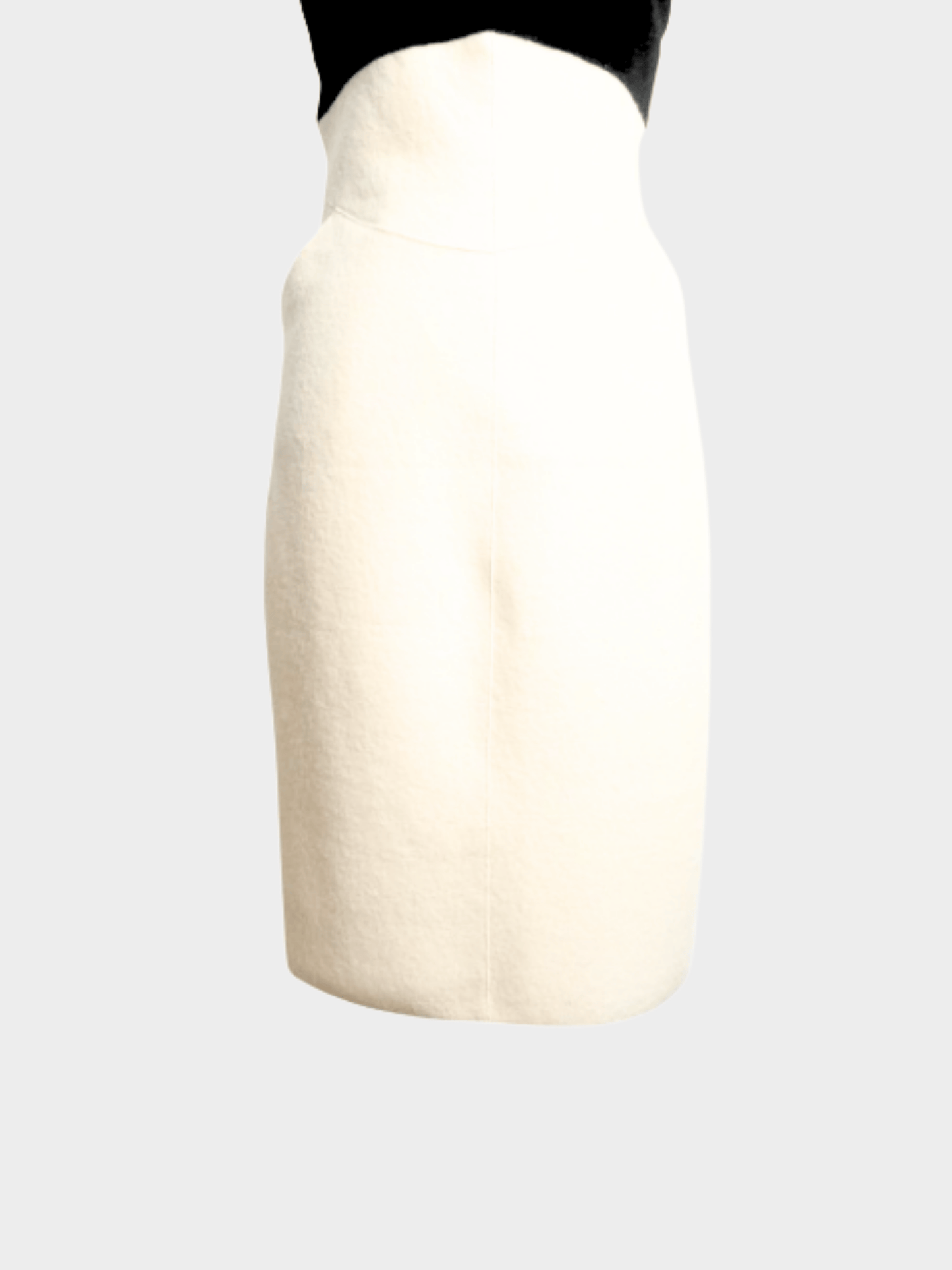 Chanel FW 1999 Cream with Black Tube Midi Dress