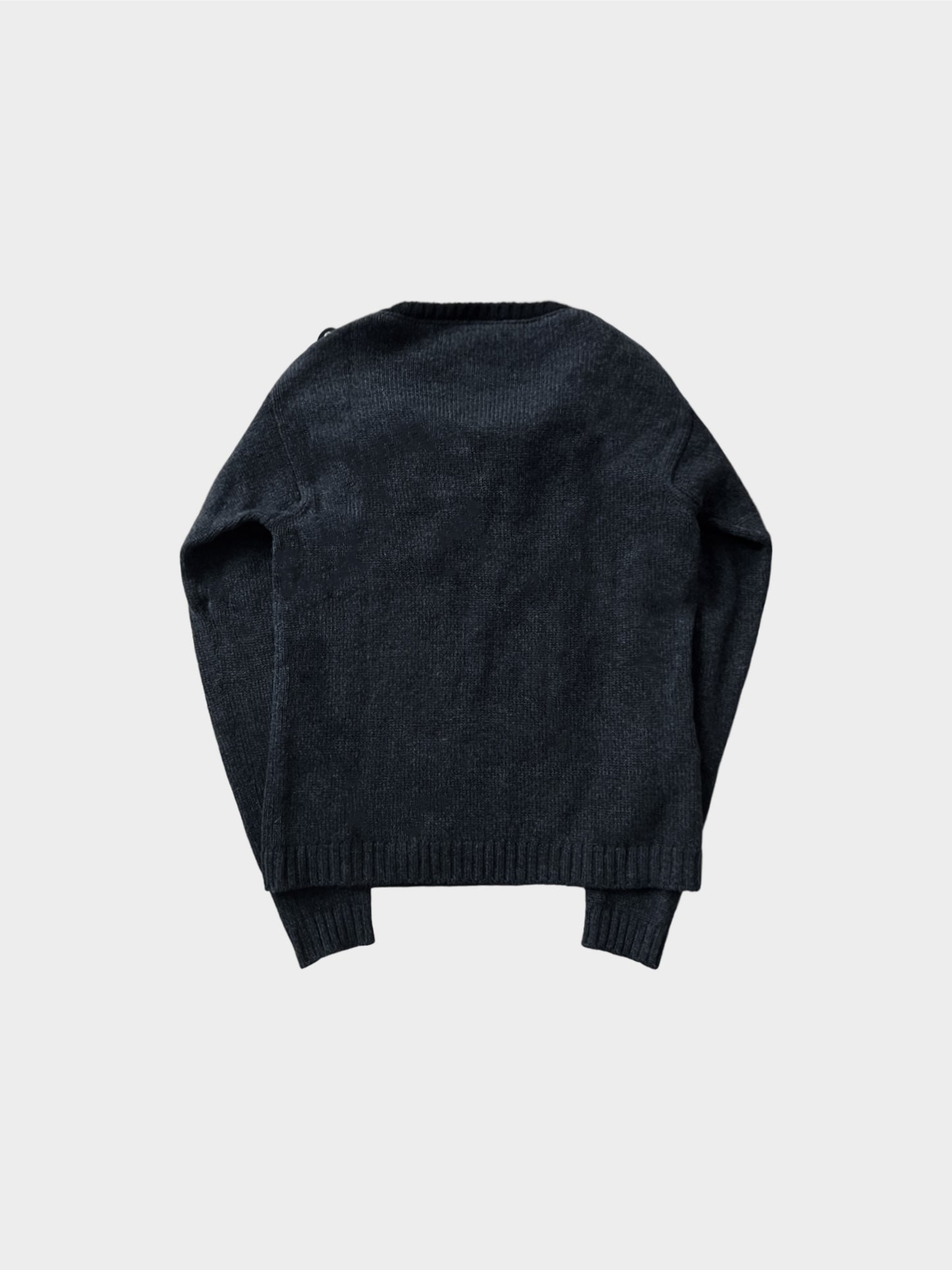 Prada 2020s Sequin Steel Grey Cashmere Sweater