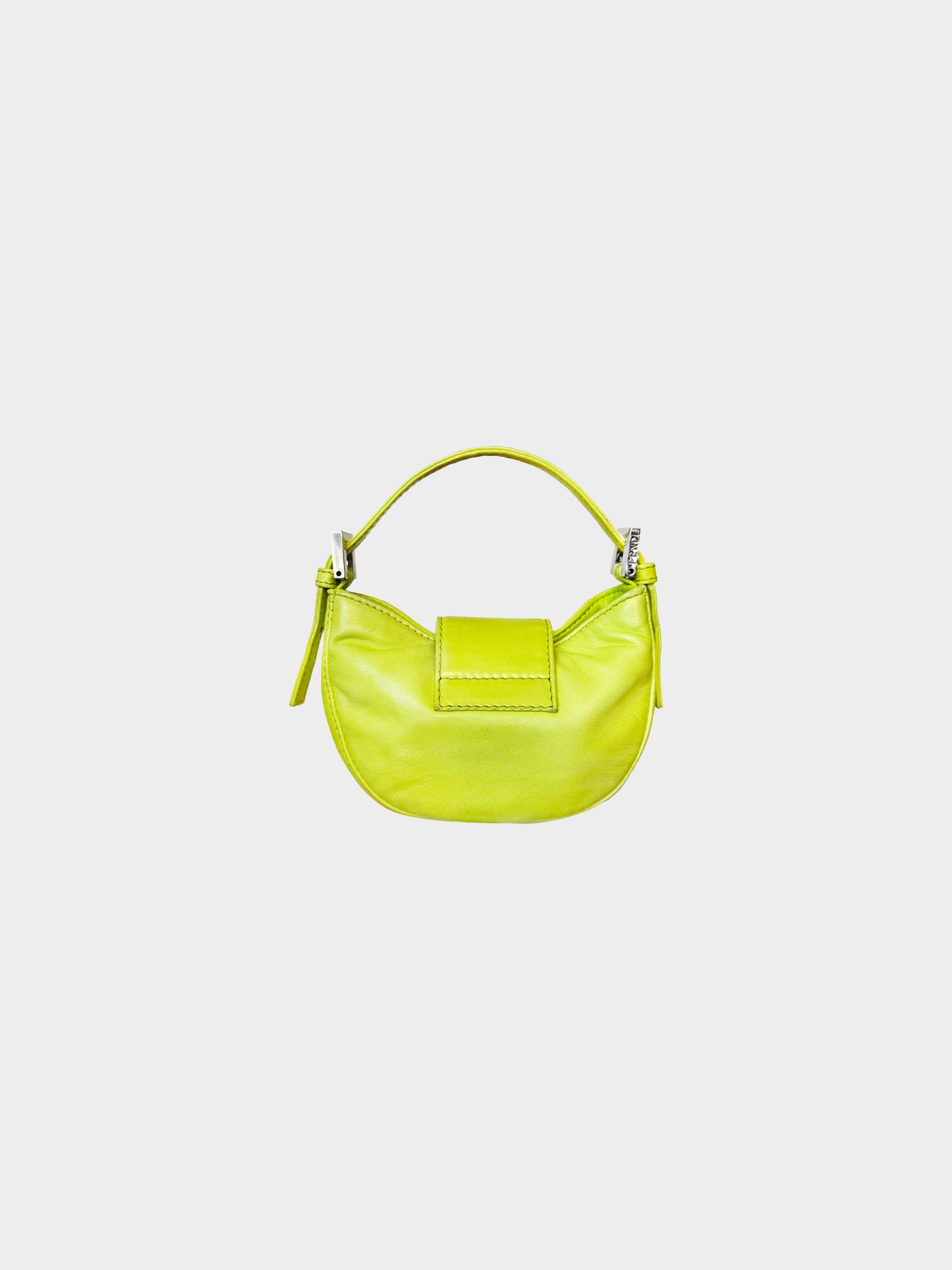 Fendi 2000s Green Leather Mini Croissant Bag