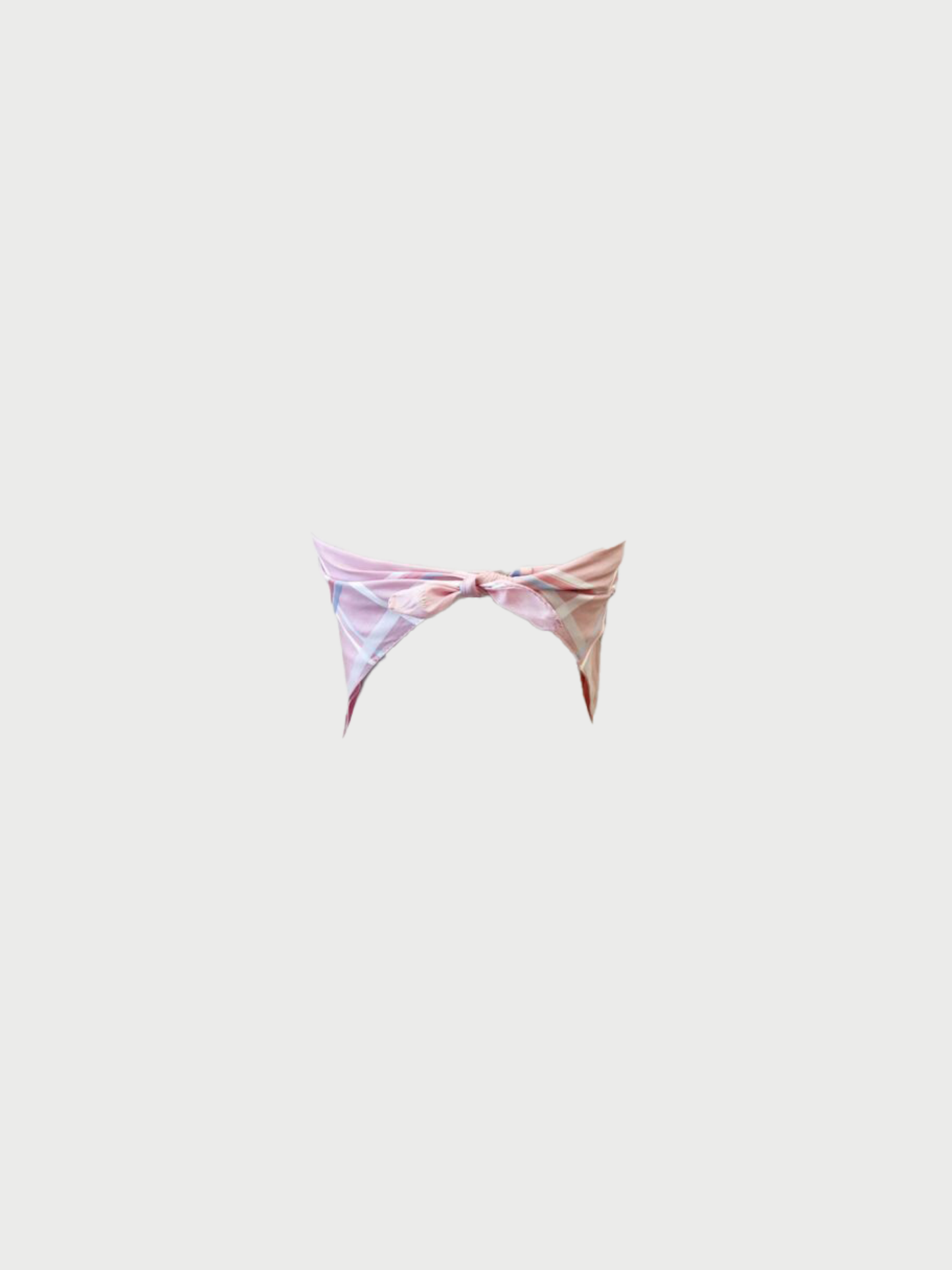 Prada 2020s Pink Cotton Logo Tie-Back Bandana Top
