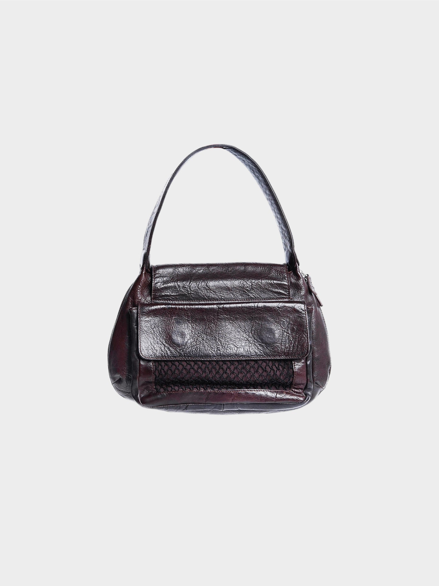 Jean Paul Gaultier 1990s Dark Brown Leather Adjustable Bag