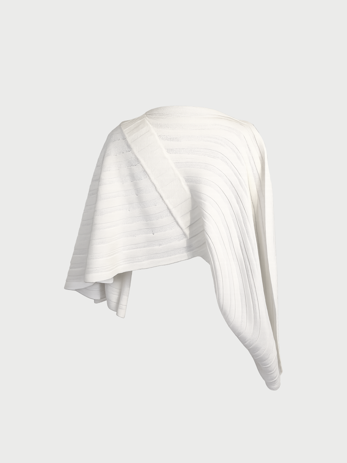 Chanel 2020s White Knit Poncho
