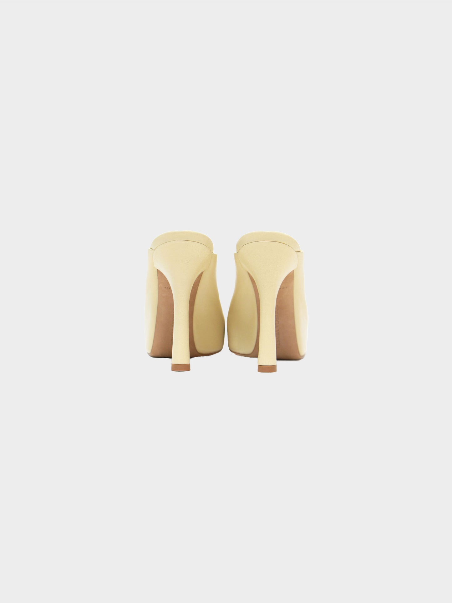Bottega Veneta 2022 Beige Stretch Nappa Bold Heeled Mules