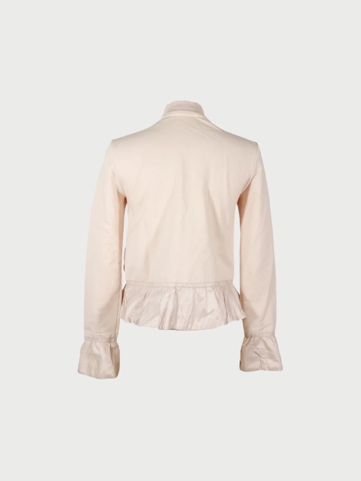 Moncler 2010s Raspberry Pink Nylon Cotton Maglia Cardigan