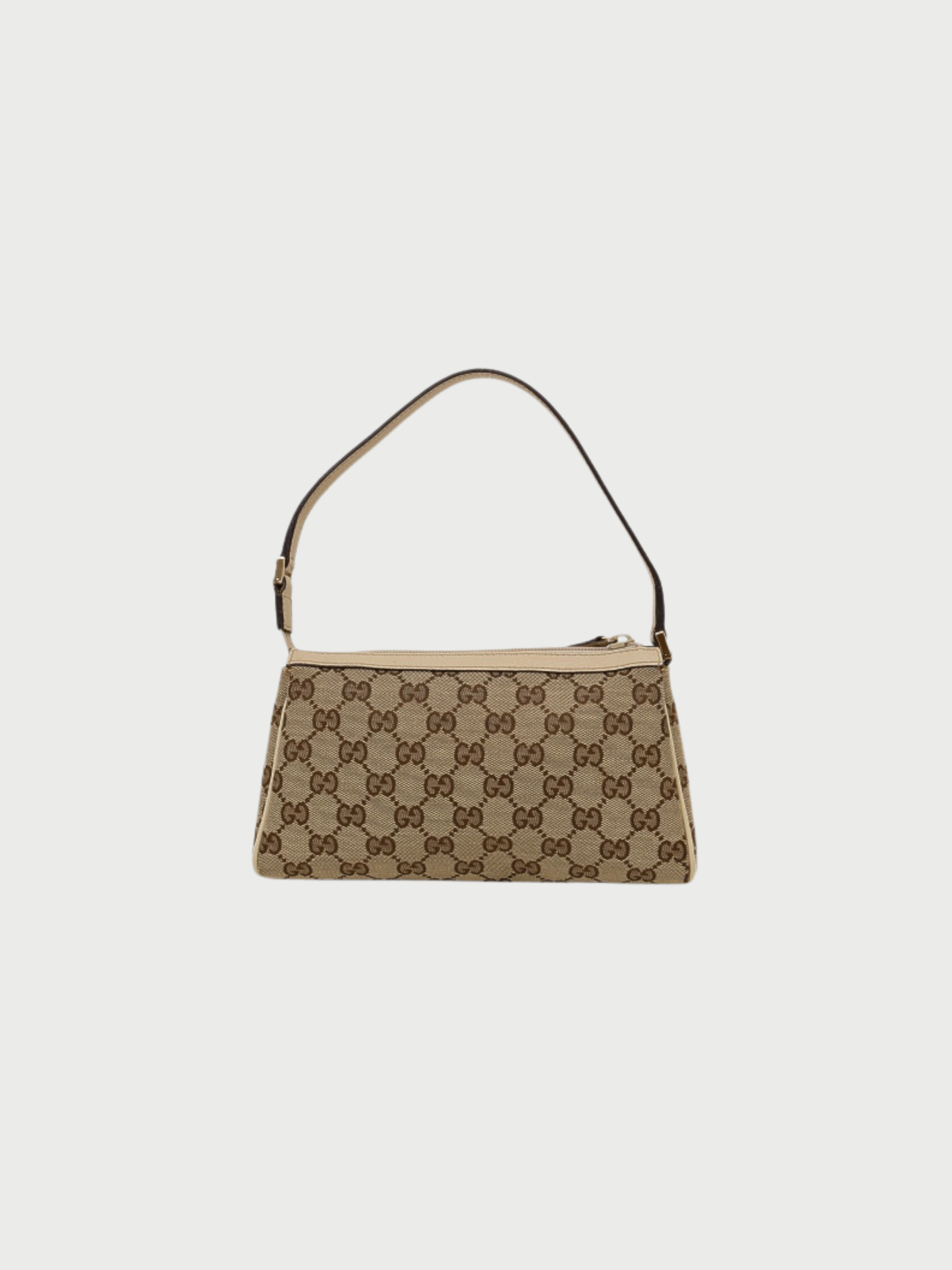 Gucci 2000s Beige GG Canvas Abbey One-Shoulder Bag