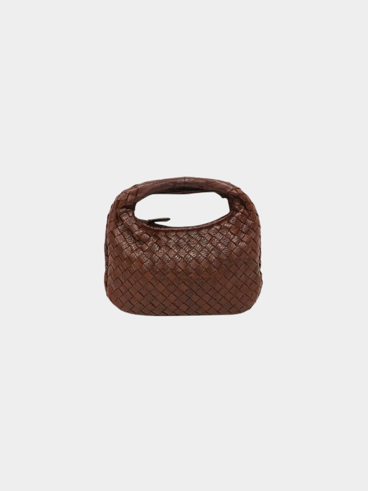 Bottega Veneta 2000s Brown Intrecciato Leather Mini Handbag