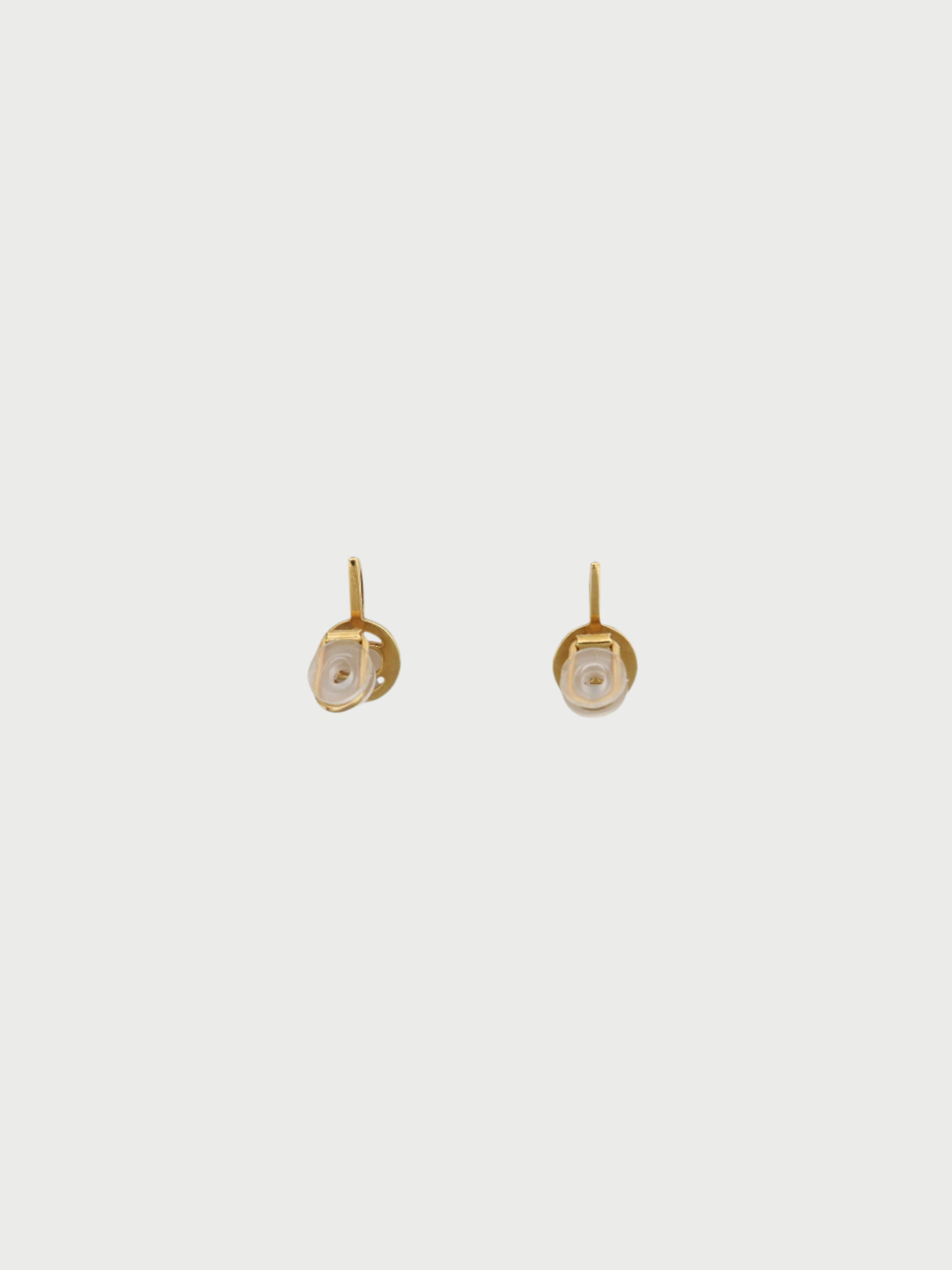 Christian Dior 2000s Gold Plated Metal Rhinestone CD Earrings