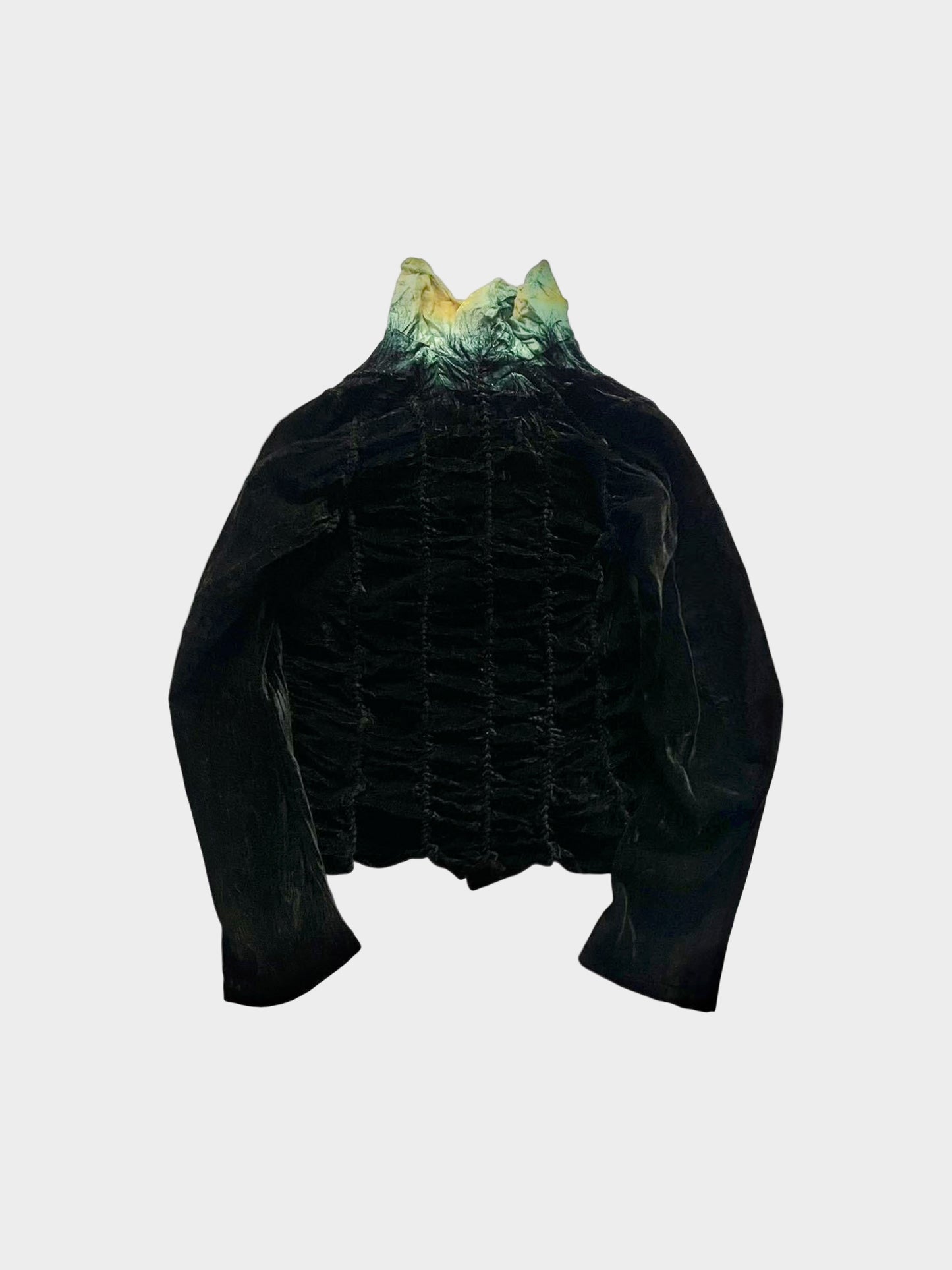 Yoshiki Hishinuma 1990s Rare Green to Black Gradient Dyed Shirt