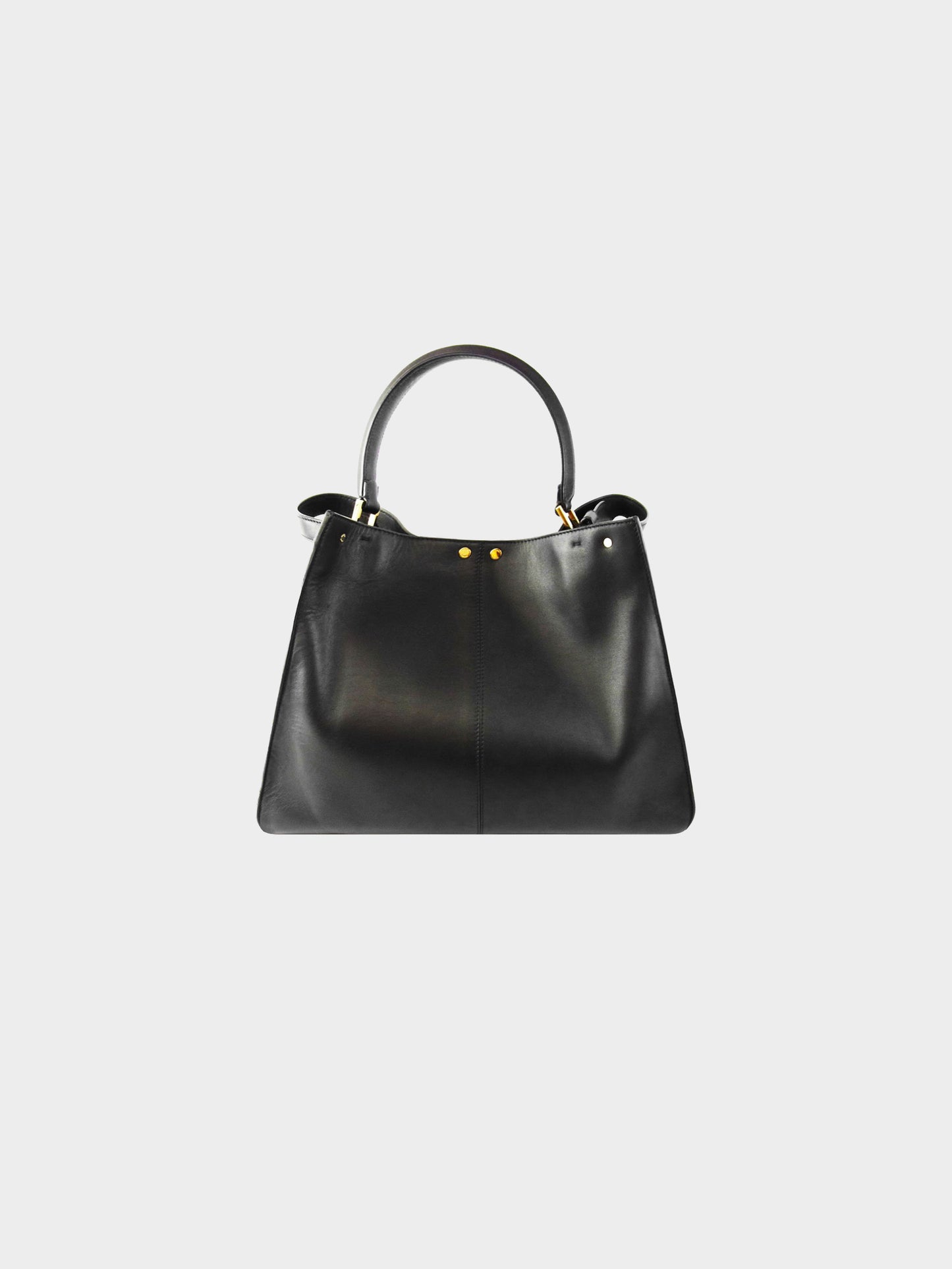 Fendi Late 2010s Black Leather Large Peekaboo X-Lite Bag