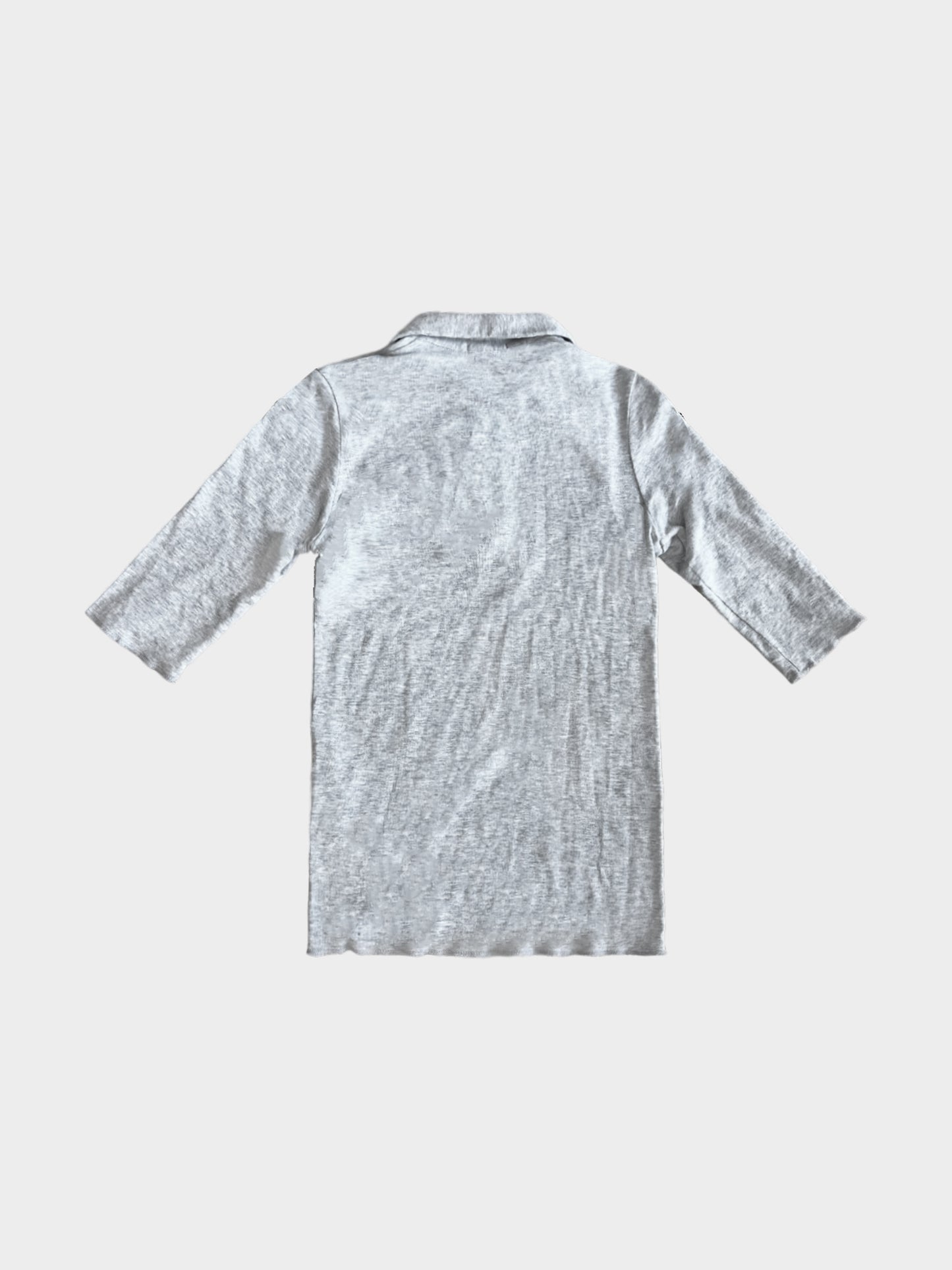 Comme des Garçons FW 2004 Grey Graphic Tricot Zip-up Shirt