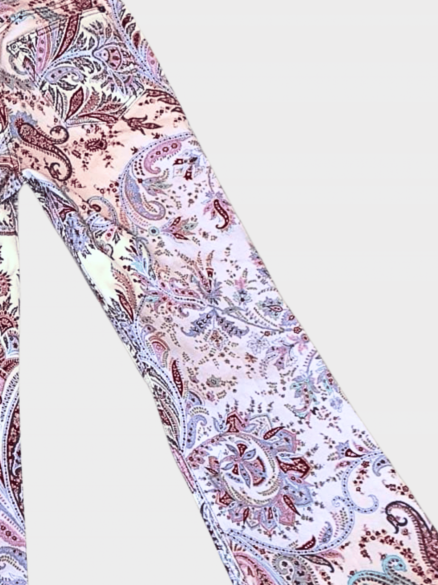 Etro 2000s Pink Paisley Denim Jeans