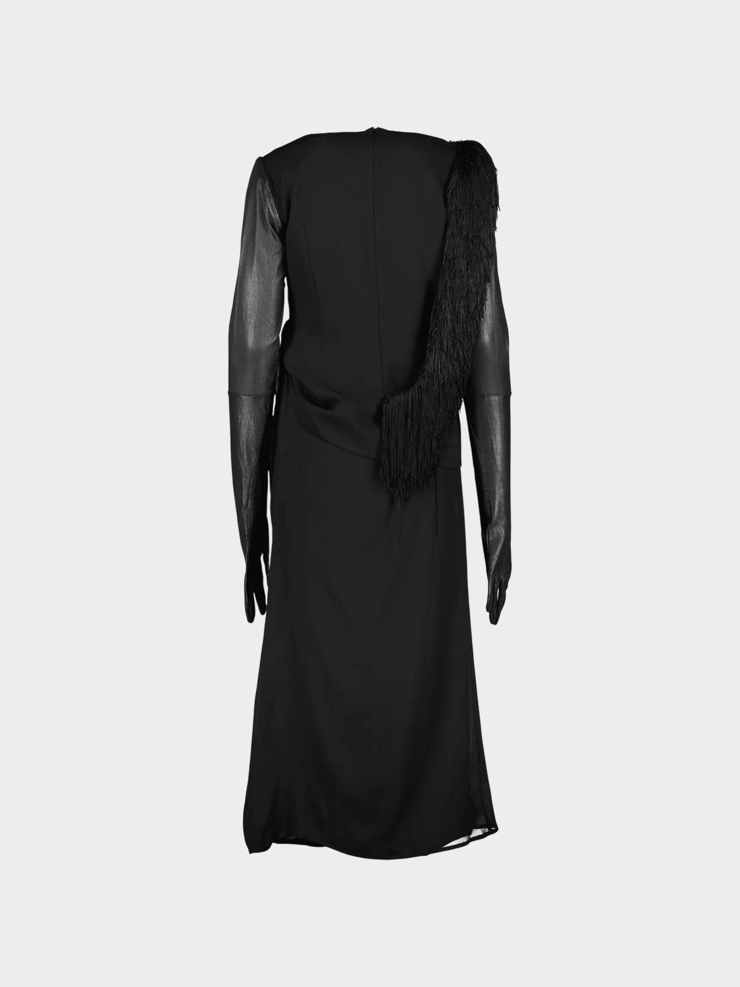 Maison Martin Margiela FW 2011 Runway Black Jacket Overlay Long Dress with Glove Sleeves