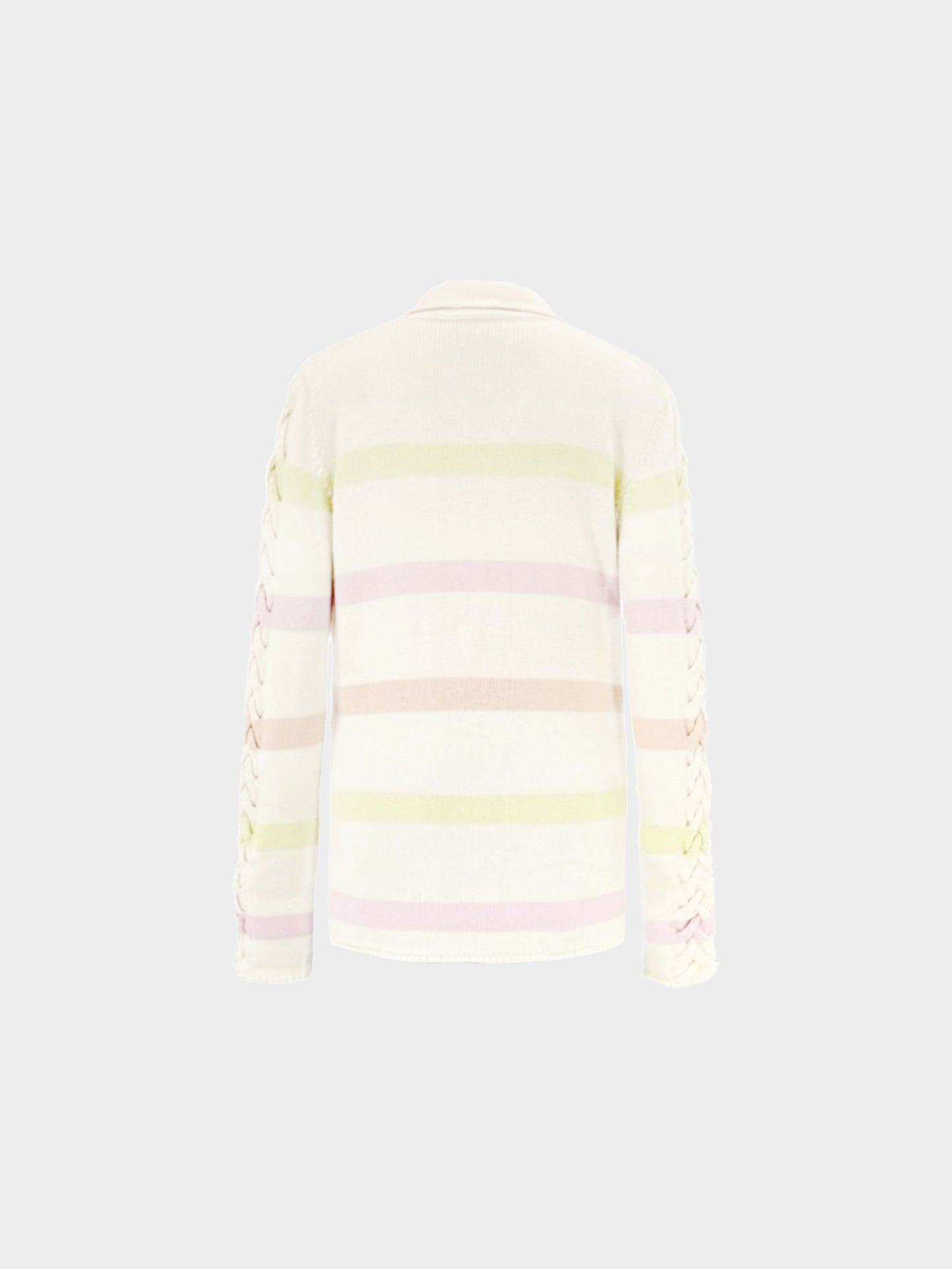 Chanel Cruise 2004 Multicolor Striped Cashmere Cardigan
